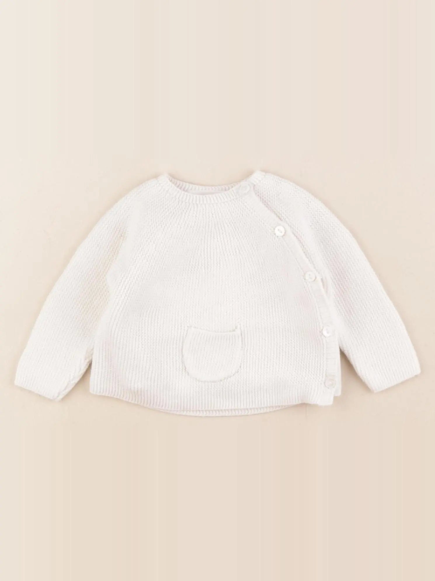 Zara - pull blanc - 1/3 mois