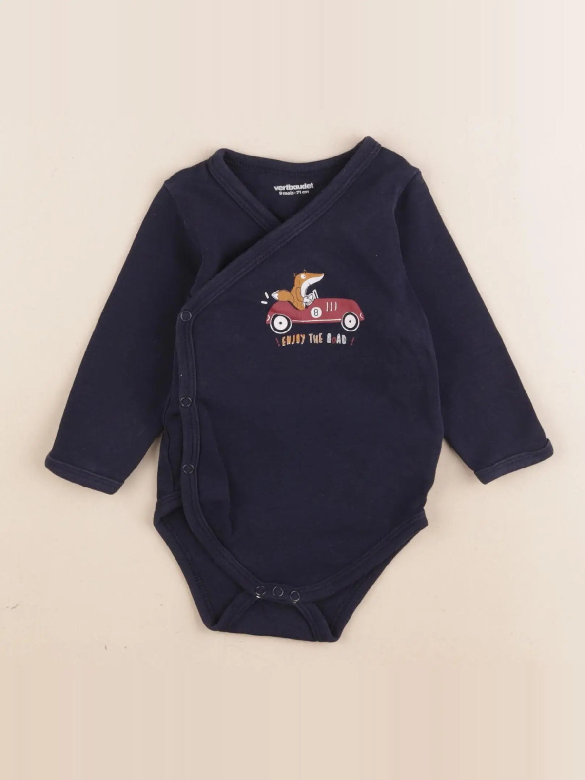 Vertbaudet - body bleu - 9 mois
