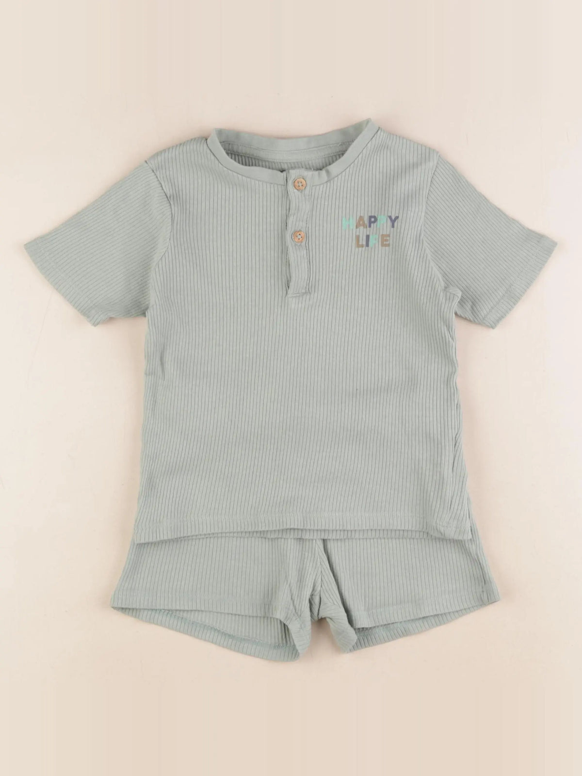 Vertbaudet - pyjama coton vert - 4 ans