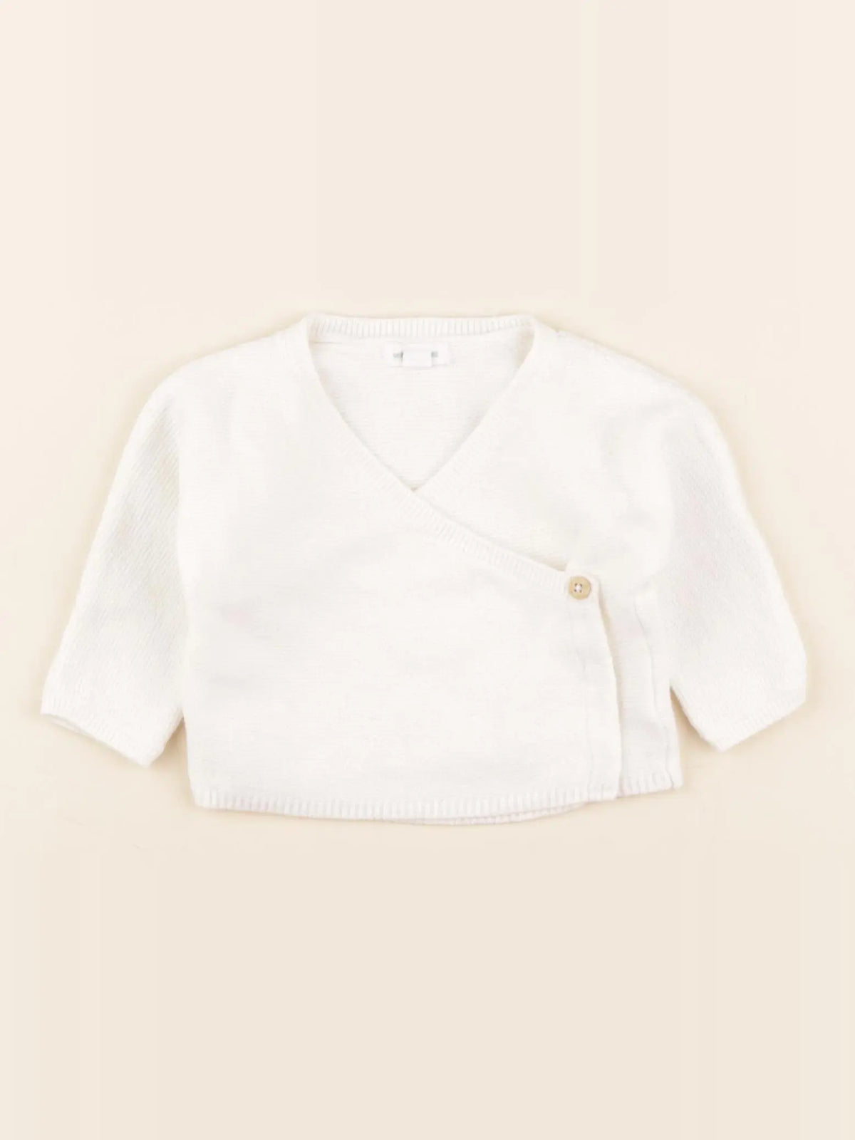 Vertbaudet - gilet blanc - 1 mois