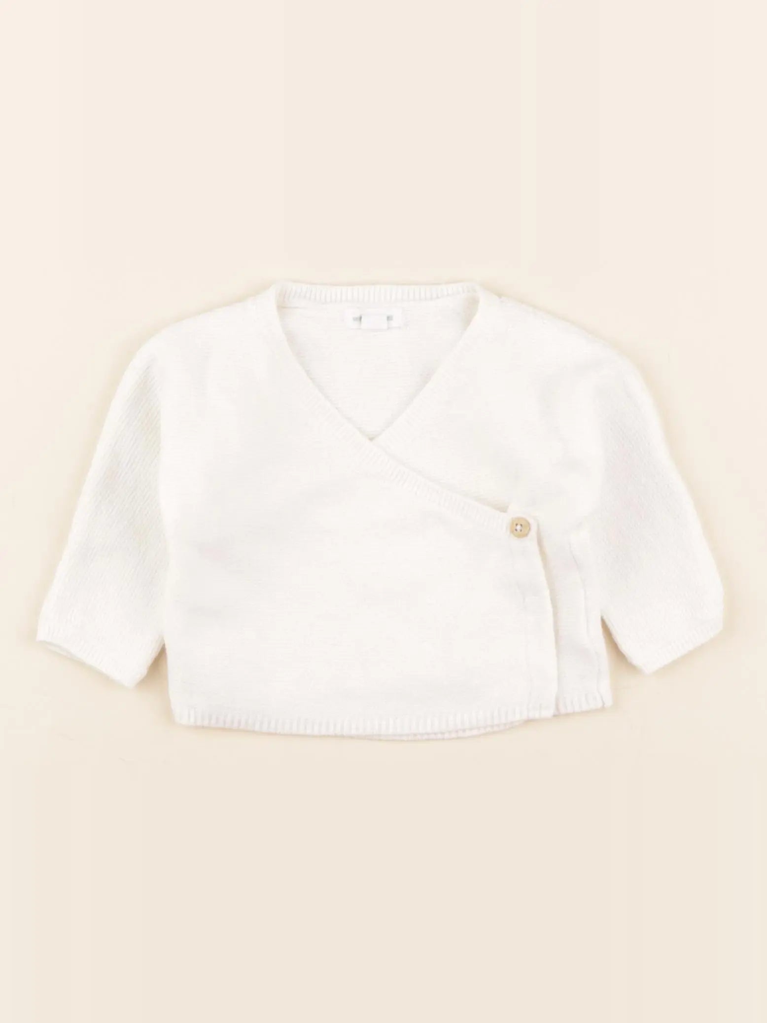 Vertbaudet - gilet blanc - 1 mois