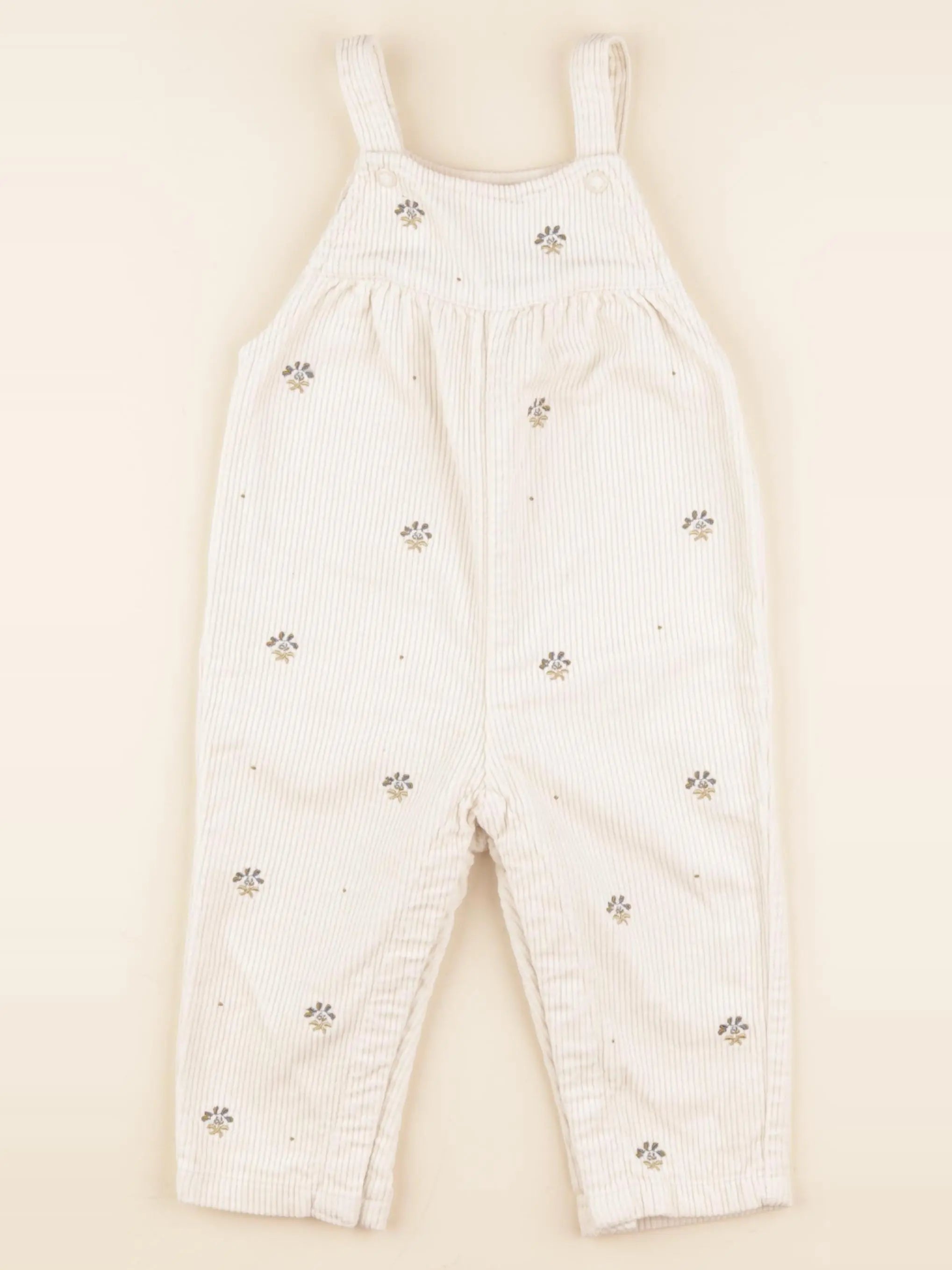 Vertbaudet - salopette beige - 18 mois