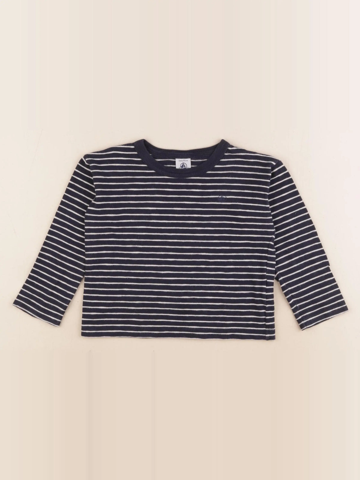 Petit Bateau - tee-shirt bleu, blanc - 3 ans