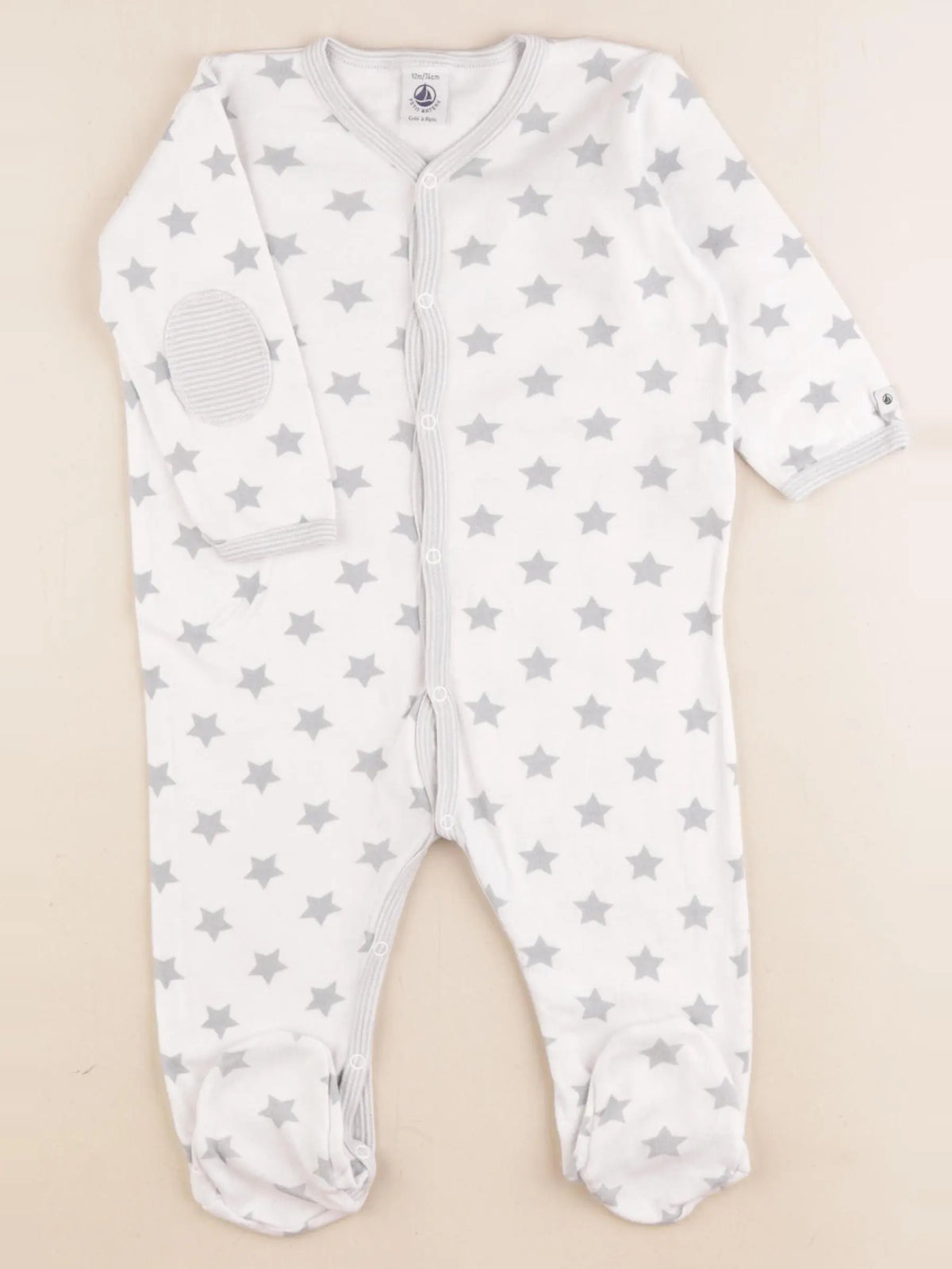 Petit Bateau - pyjama coton gris - 12 mois
