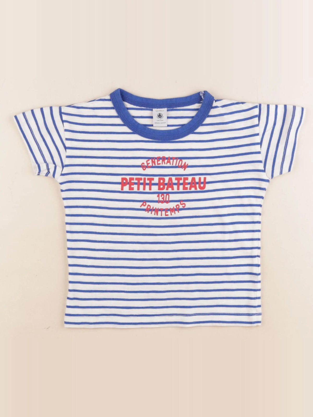 Petit Bateau - tee-shirt bleu - 4 ans