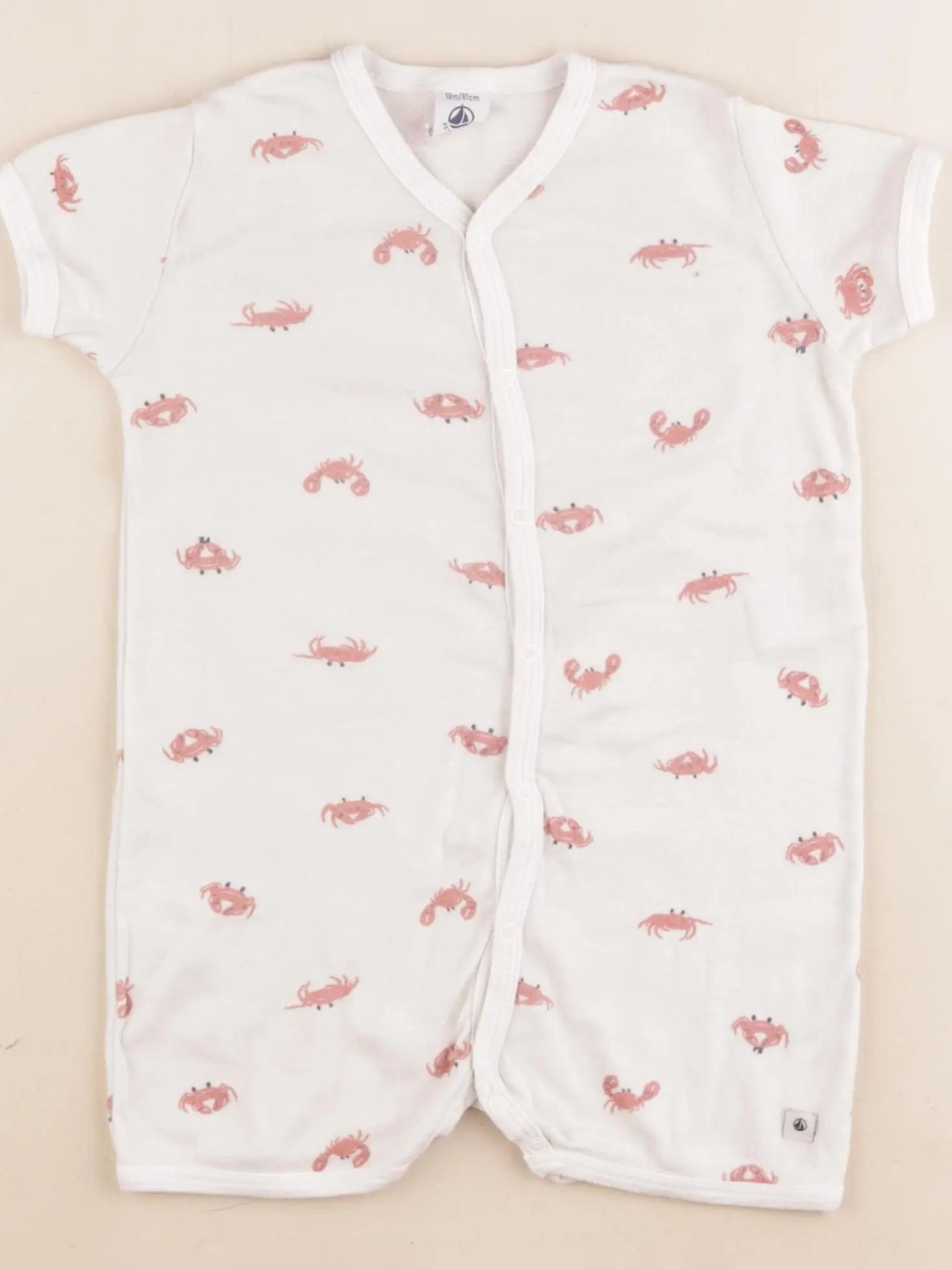 Petit Bateau - pyjama coton beige - 18 mois