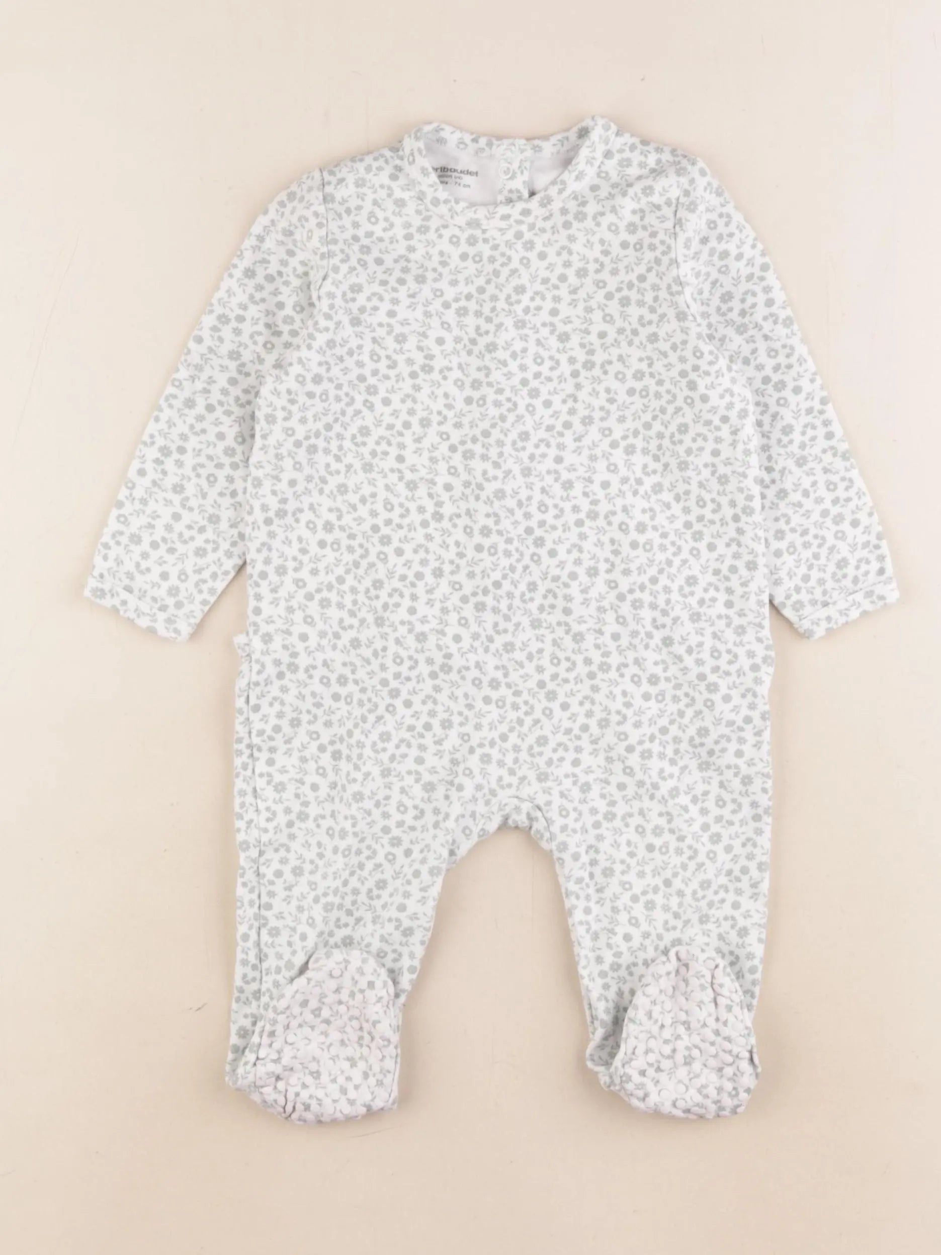 Vertbaudet - pyjama coton vert - 12 mois