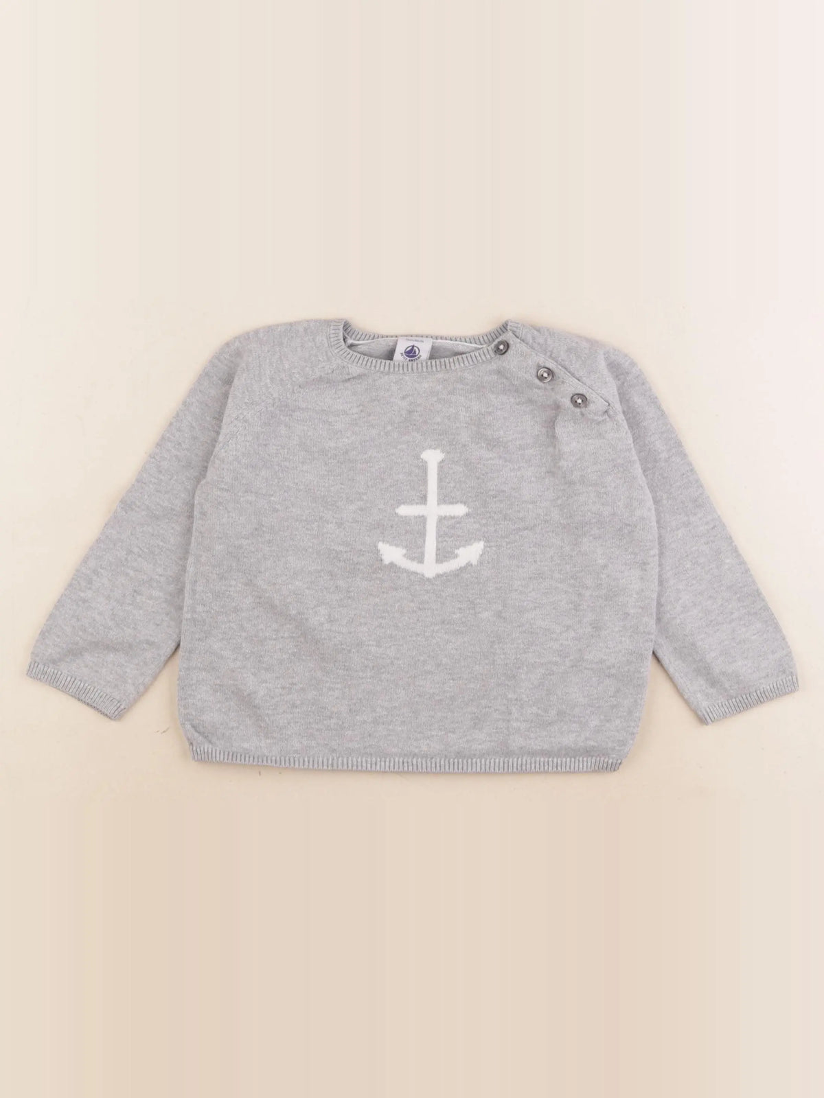 Petit Bateau - pull gris - 24 mois