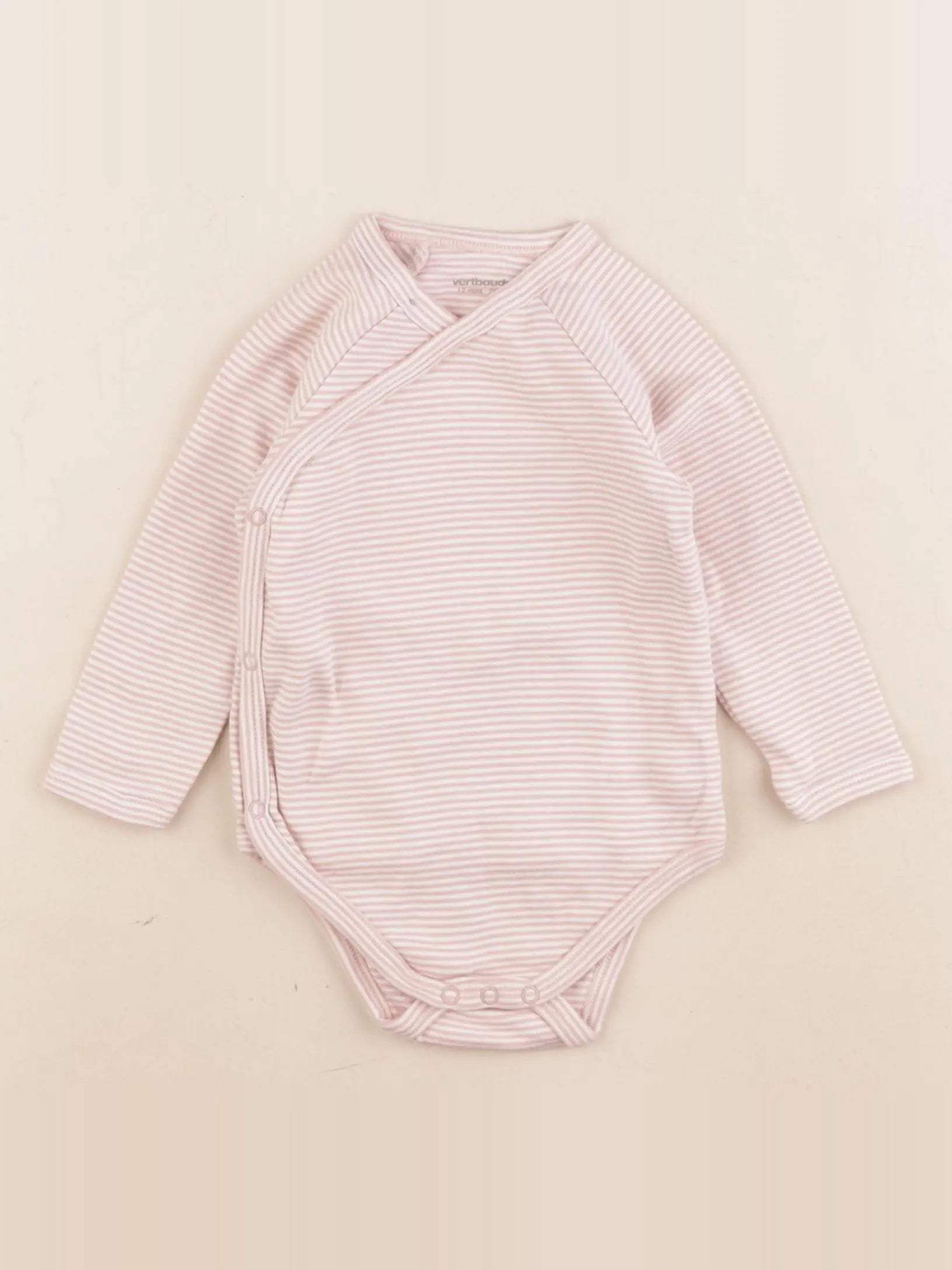 Vertbaudet - body rose - 12 mois