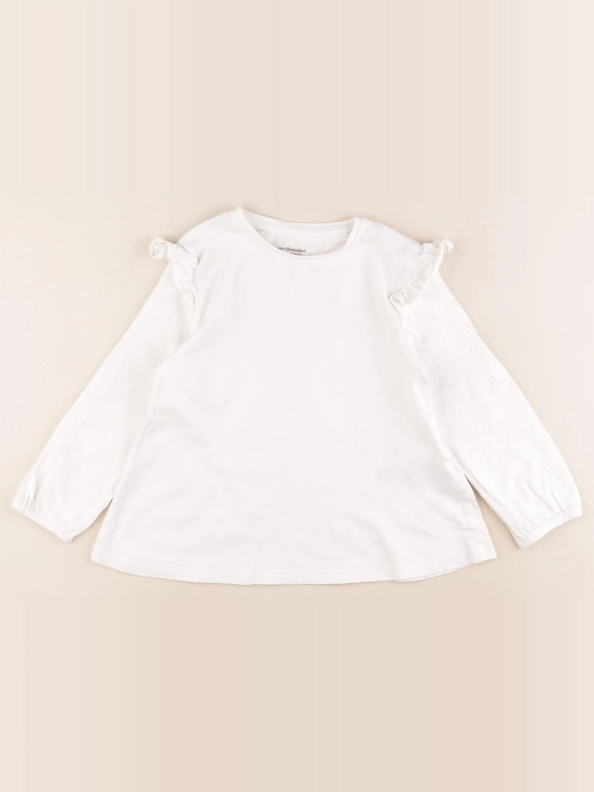 Vertbaudet - tee-shirt blanc - 6 ans