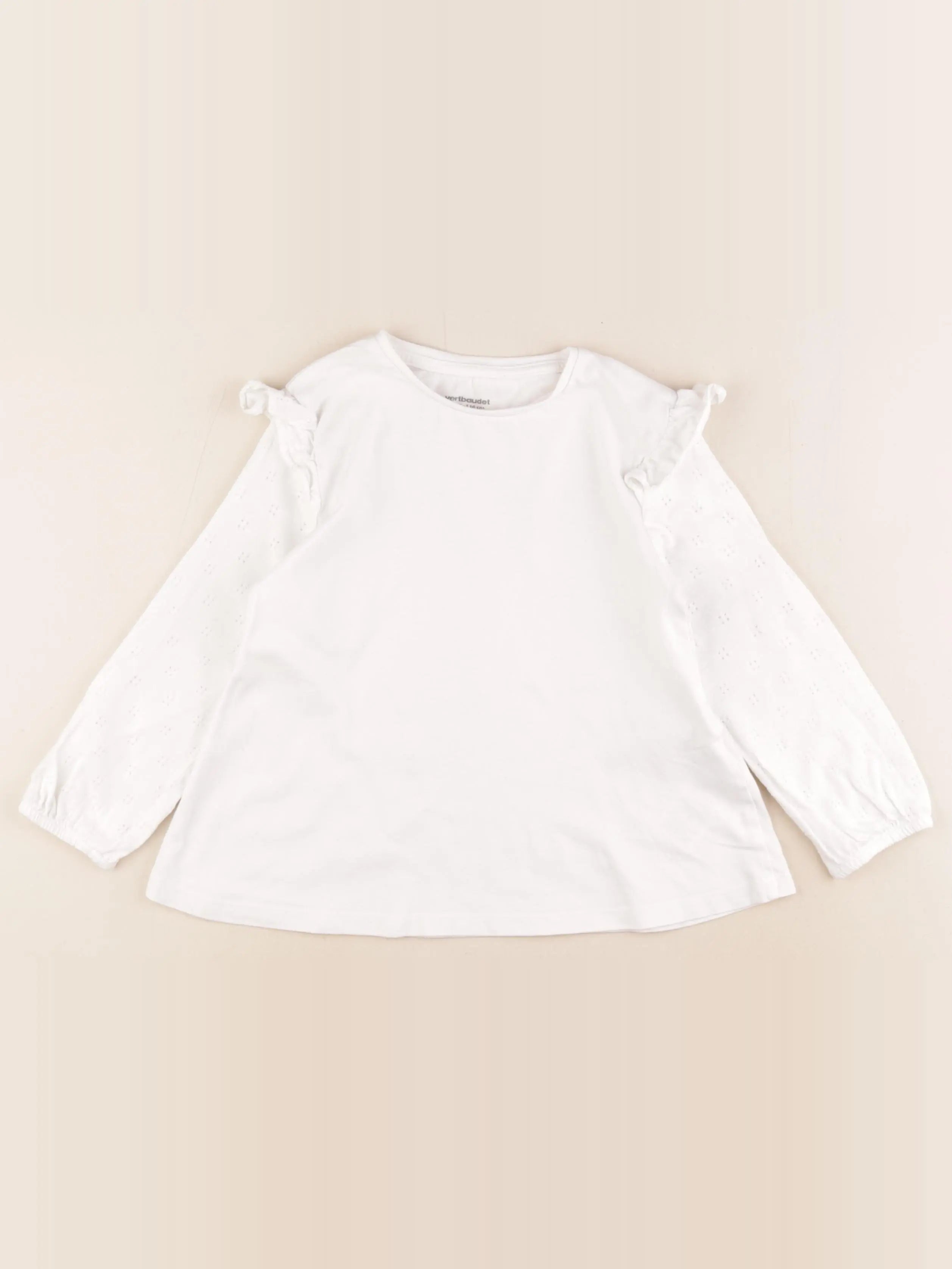 Vertbaudet - tee-shirt blanc - 6 ans
