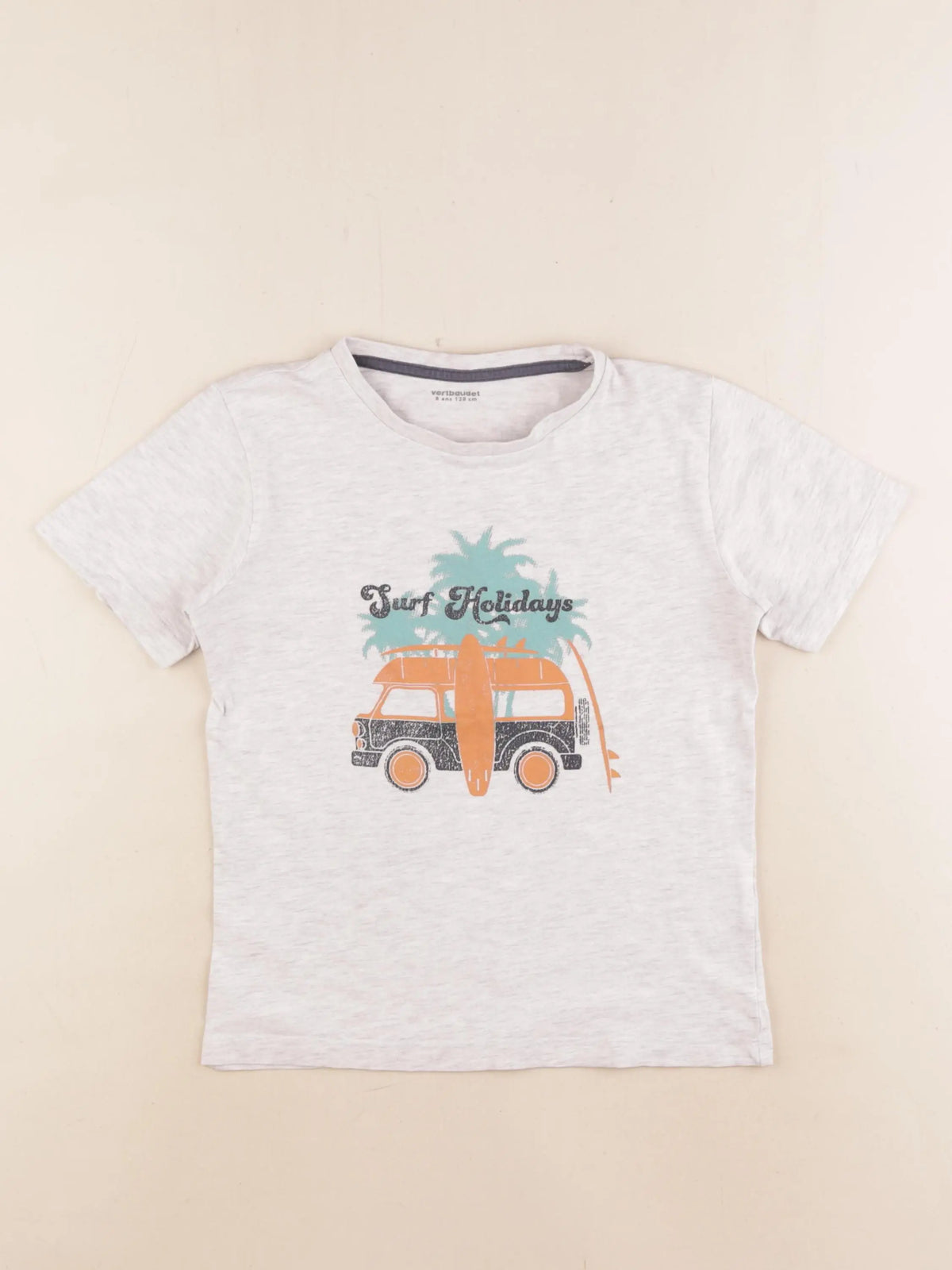 Vertbaudet - tee-shirt gris - 8 ans