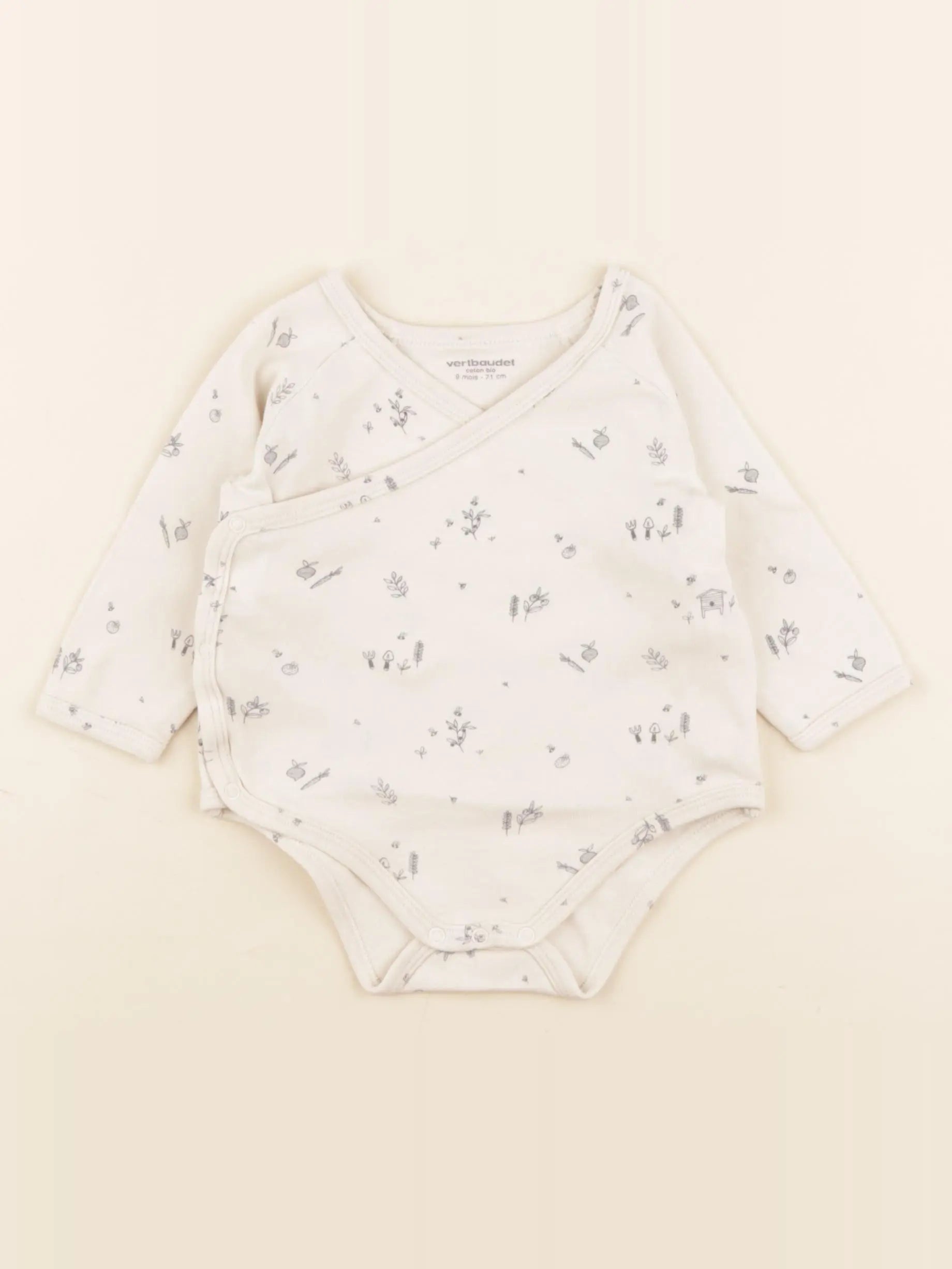 Vertbaudet - body beige - 9 mois