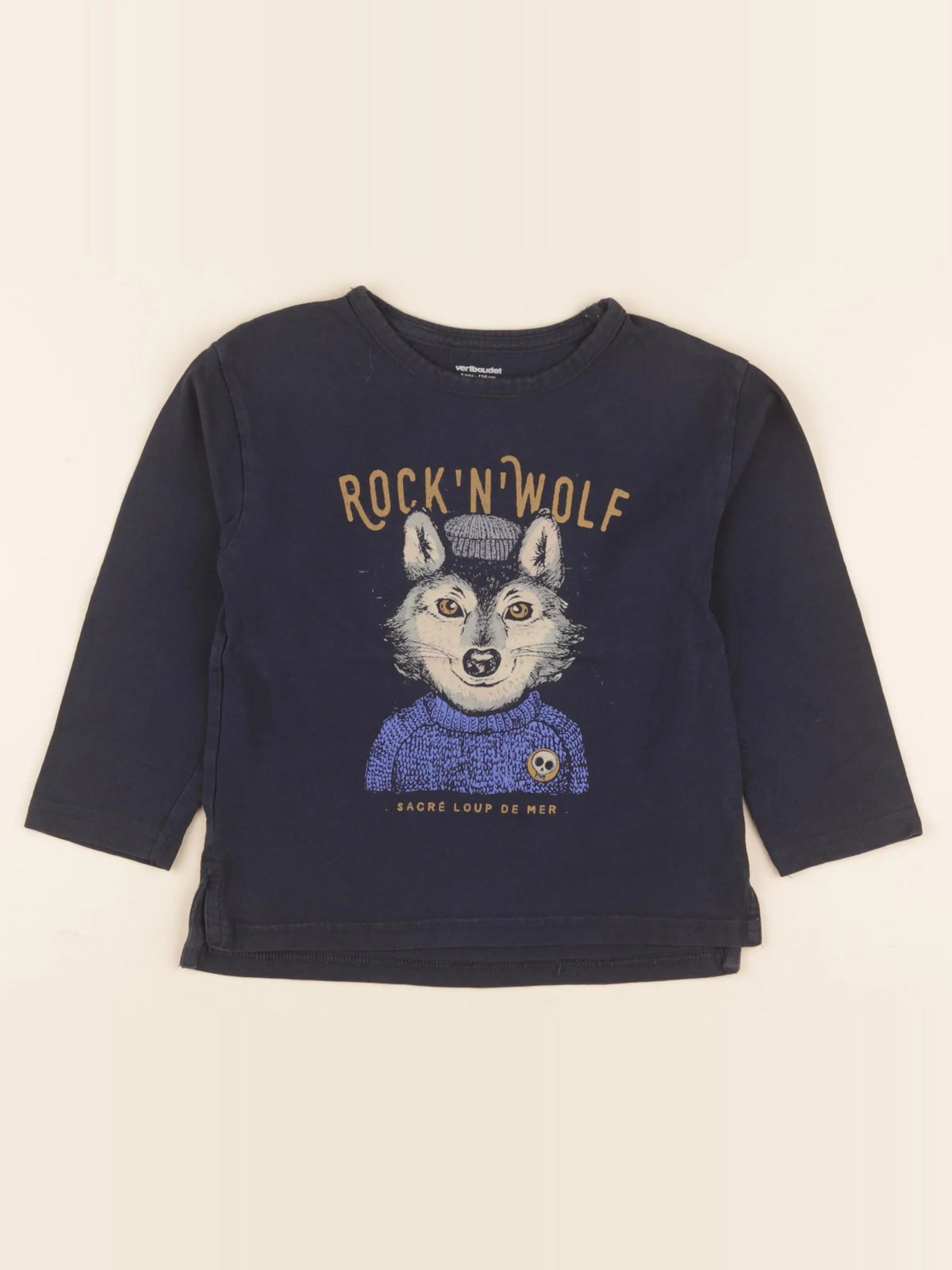 Vertbaudet - tee-shirt bleu - 6 ans