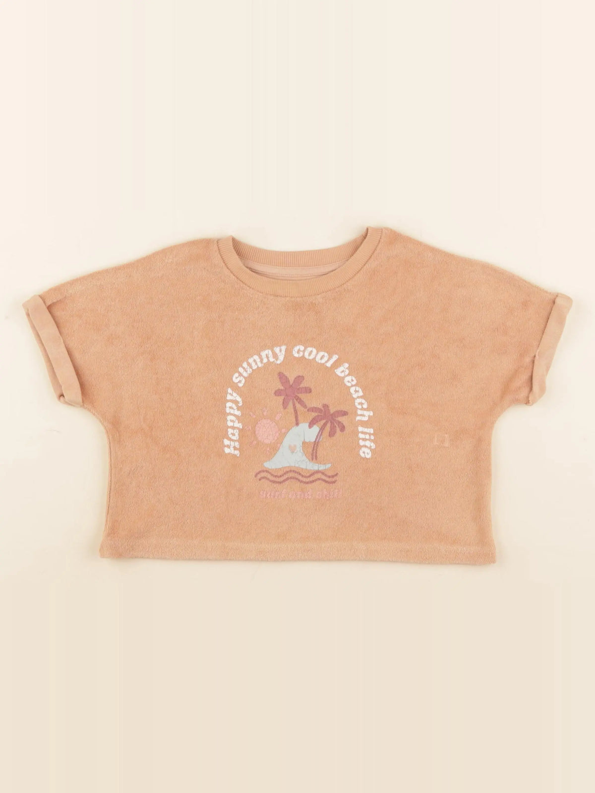 Vertbaudet - tee-shirt marron - 2 ans