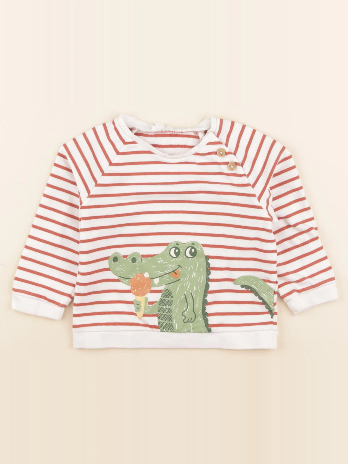 Vertbaudet - sweat marron - 36 mois
