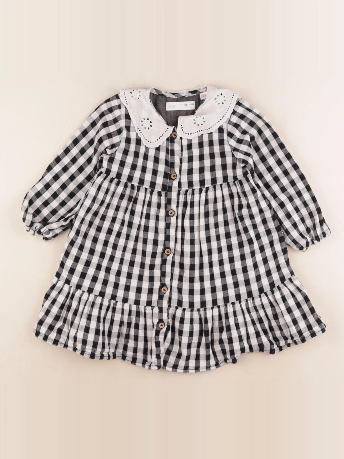 Zara - robe noir, blanc - 3/4 ans