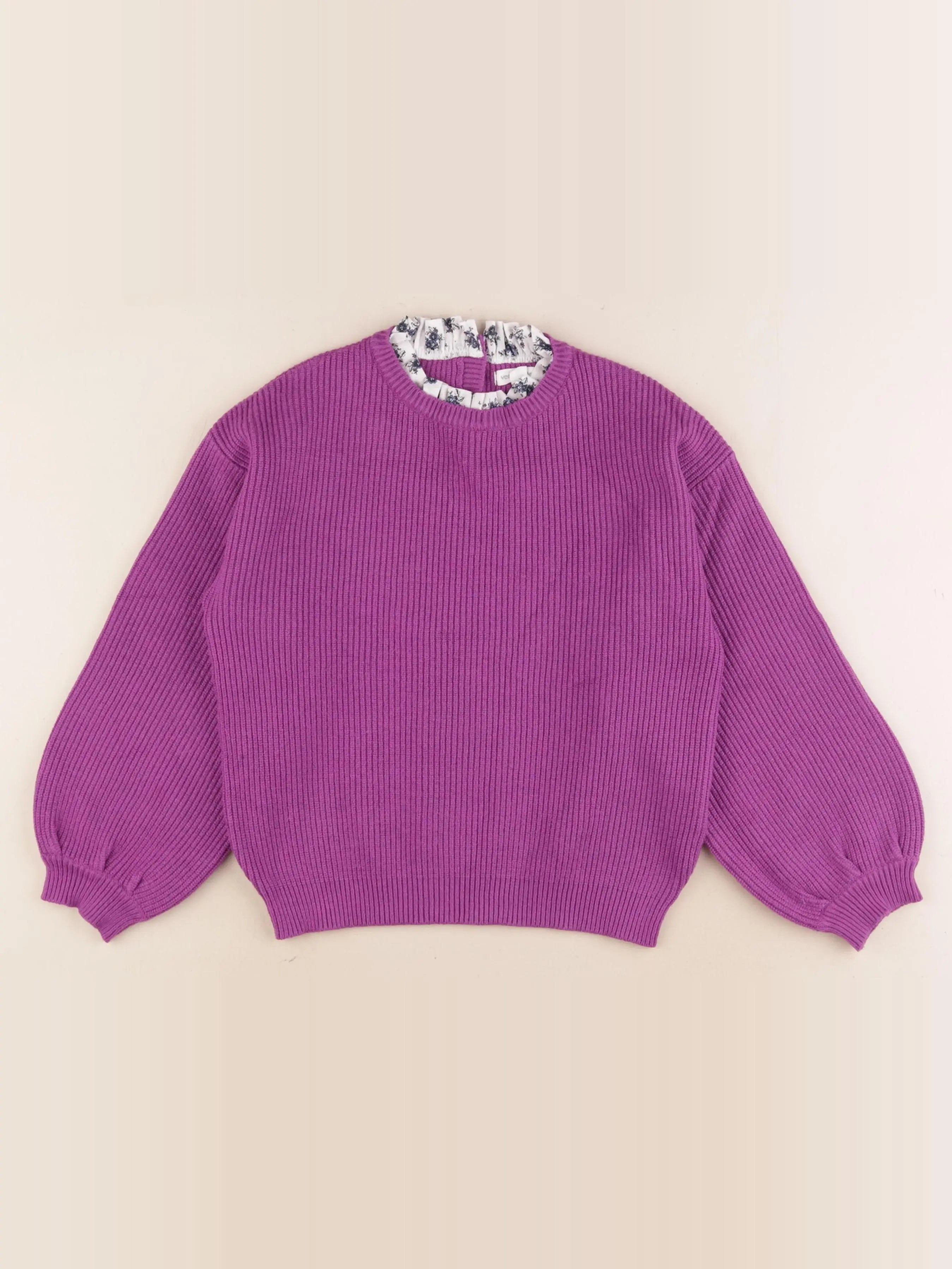 Vertbaudet - pull violet - 8 ans