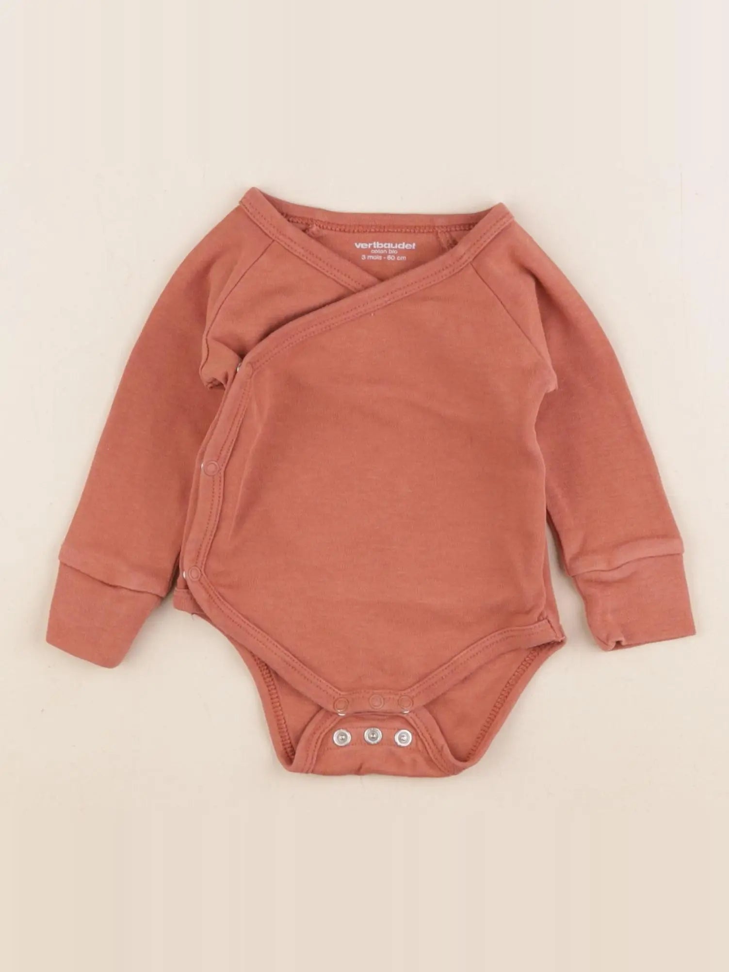 Vertbaudet - body rouge - 3 mois