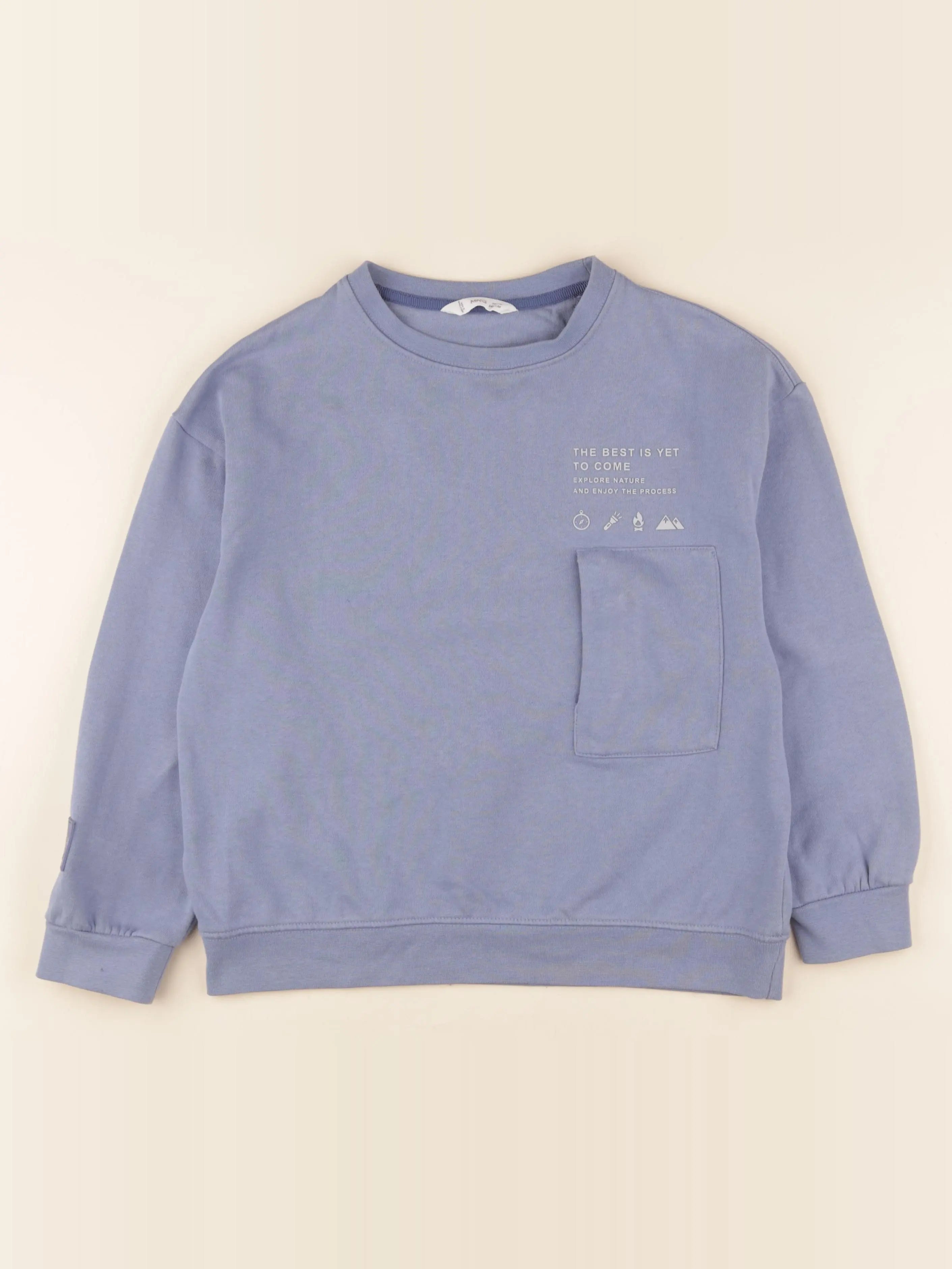 Mango - sweat bleu - 9/10 ans