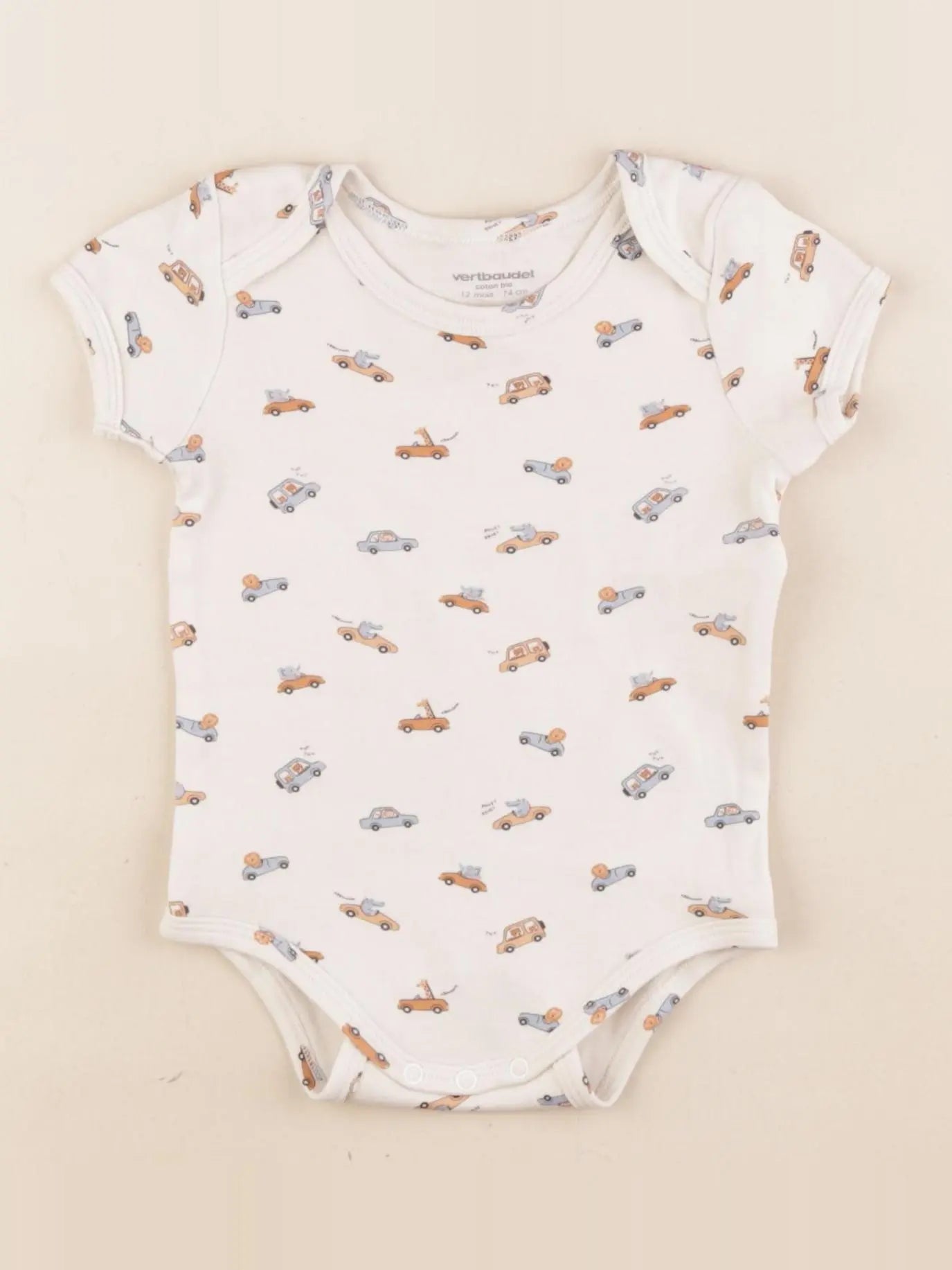 Vertbaudet - body beige - 12 mois