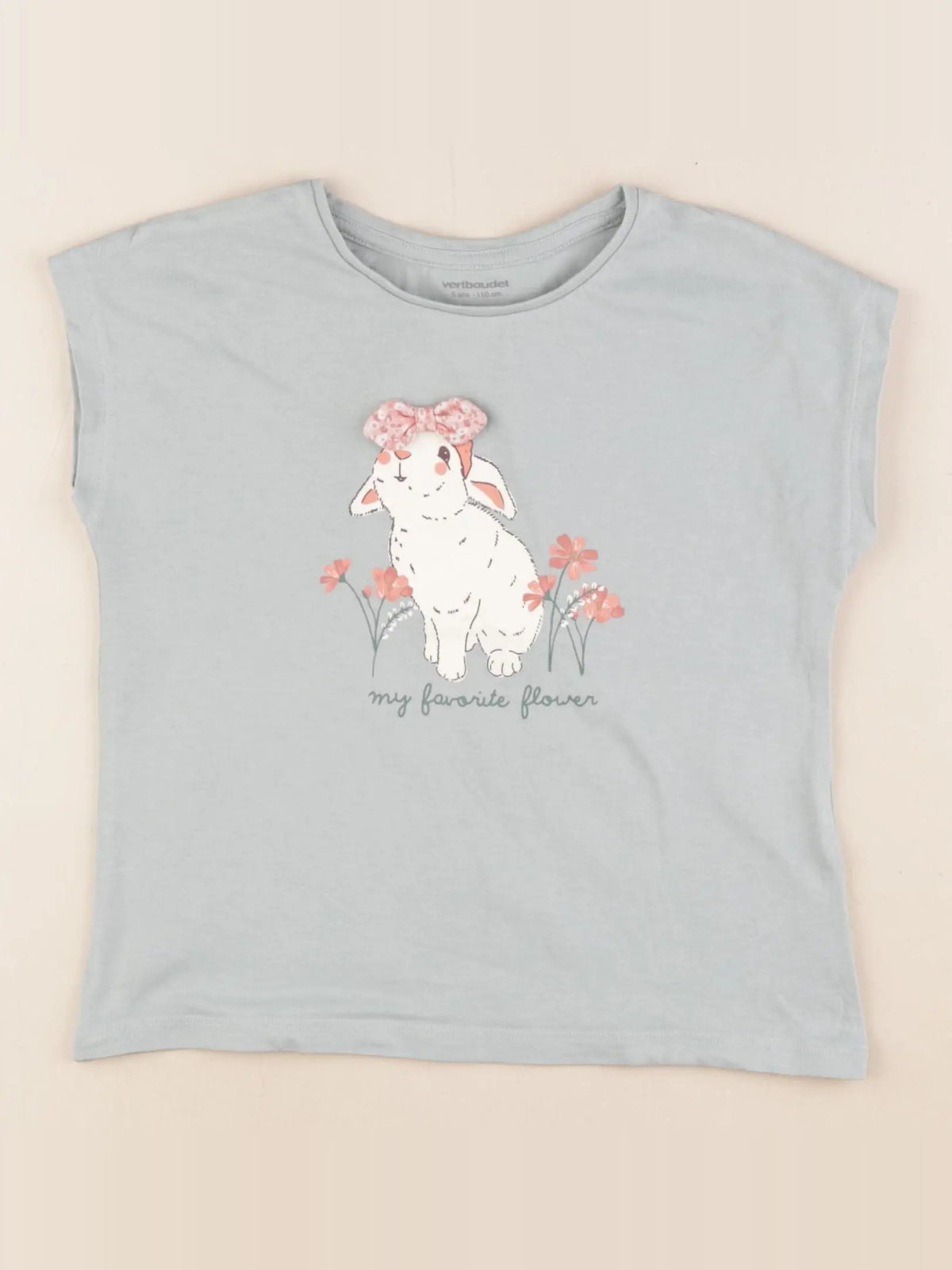 Vertbaudet - tee-shirt vert - 5 ans