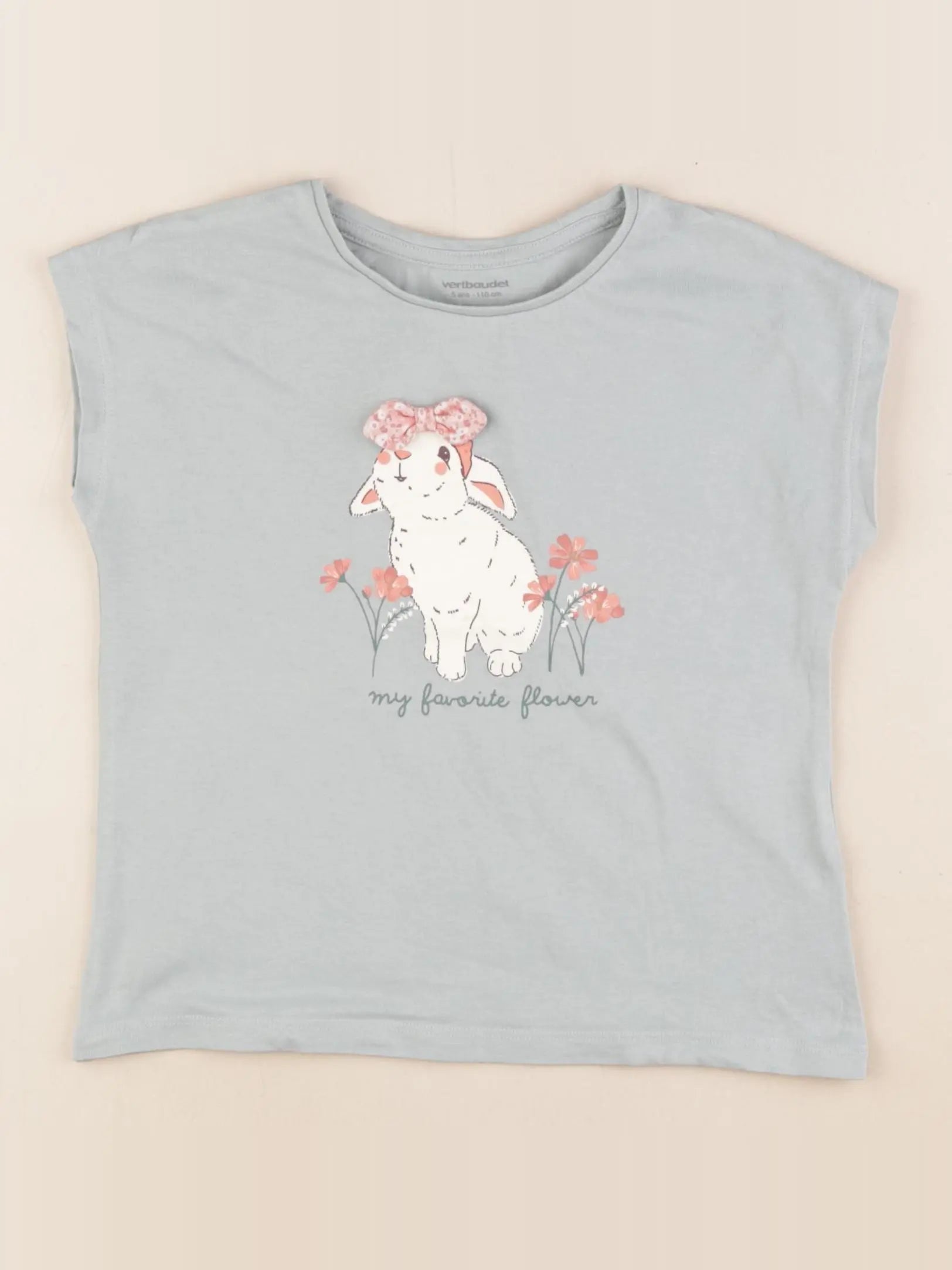 Vertbaudet - tee-shirt vert - 5 ans