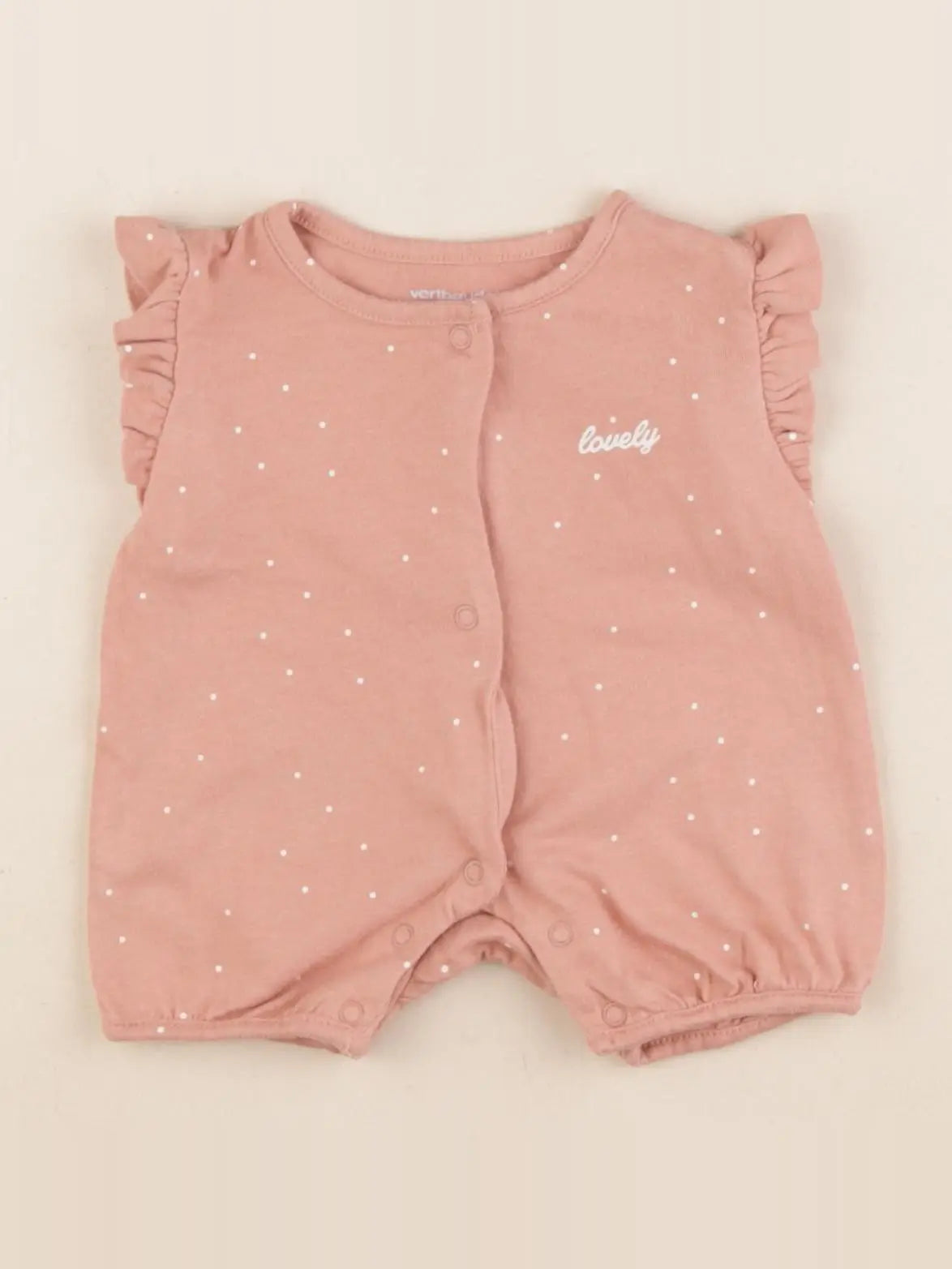Vertbaudet - pyjama coton rose - 1 mois