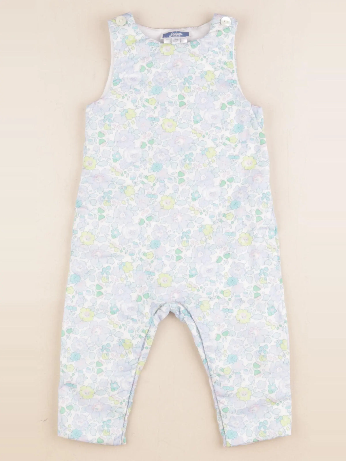 Jacadi - combinaison doublé, liberty multicolore - 1 an
