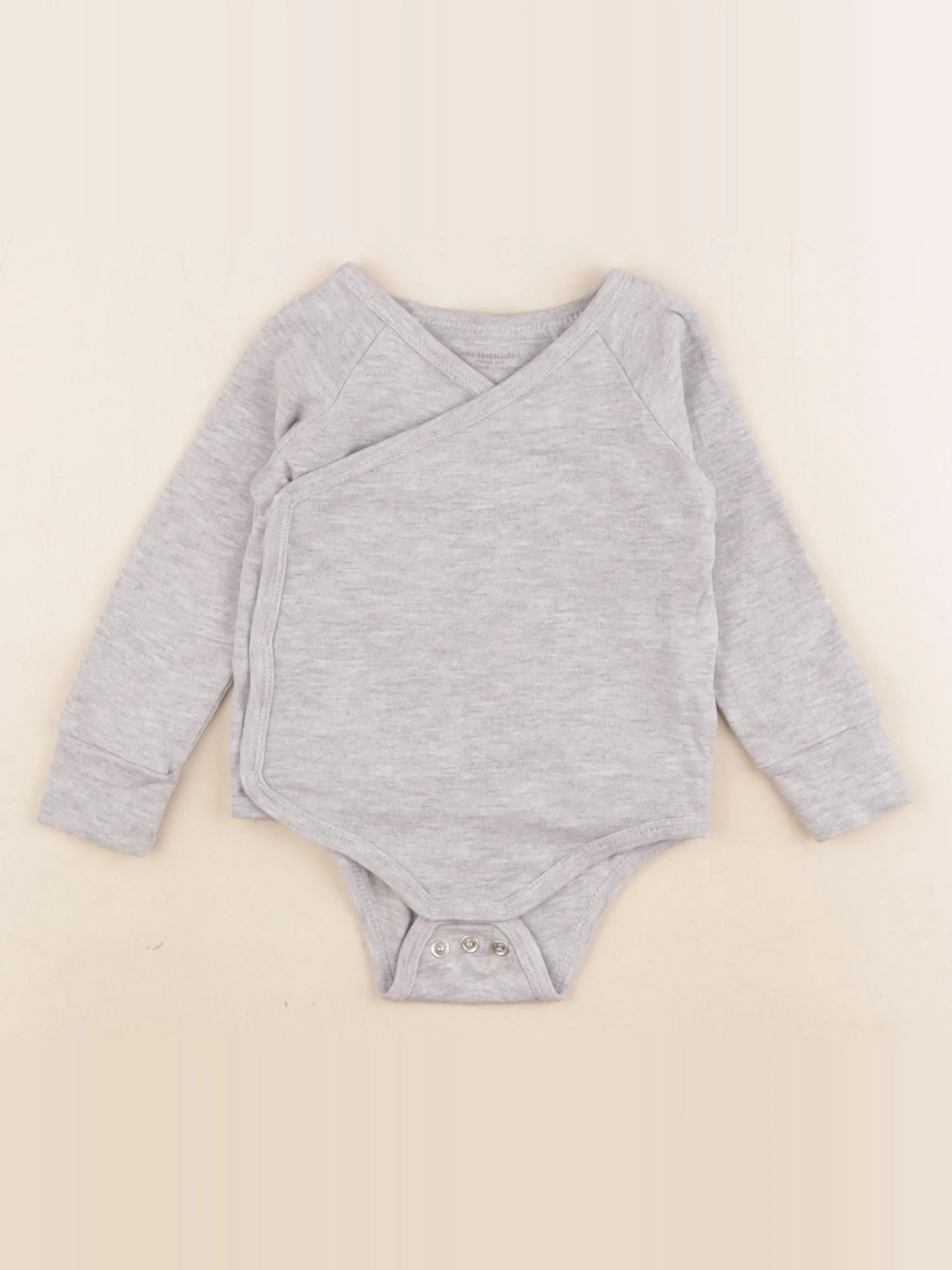 Vertbaudet - body gris - 12 mois
