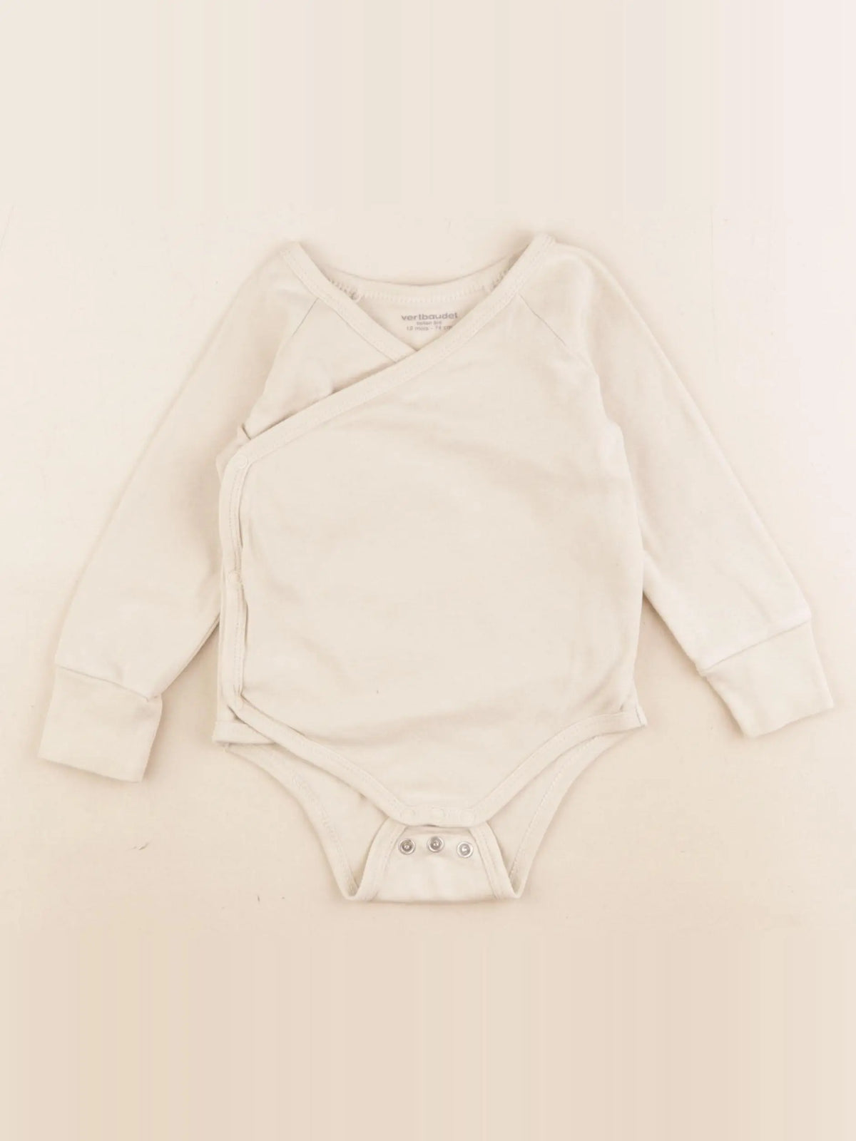 Vertbaudet - body beige - 12 mois