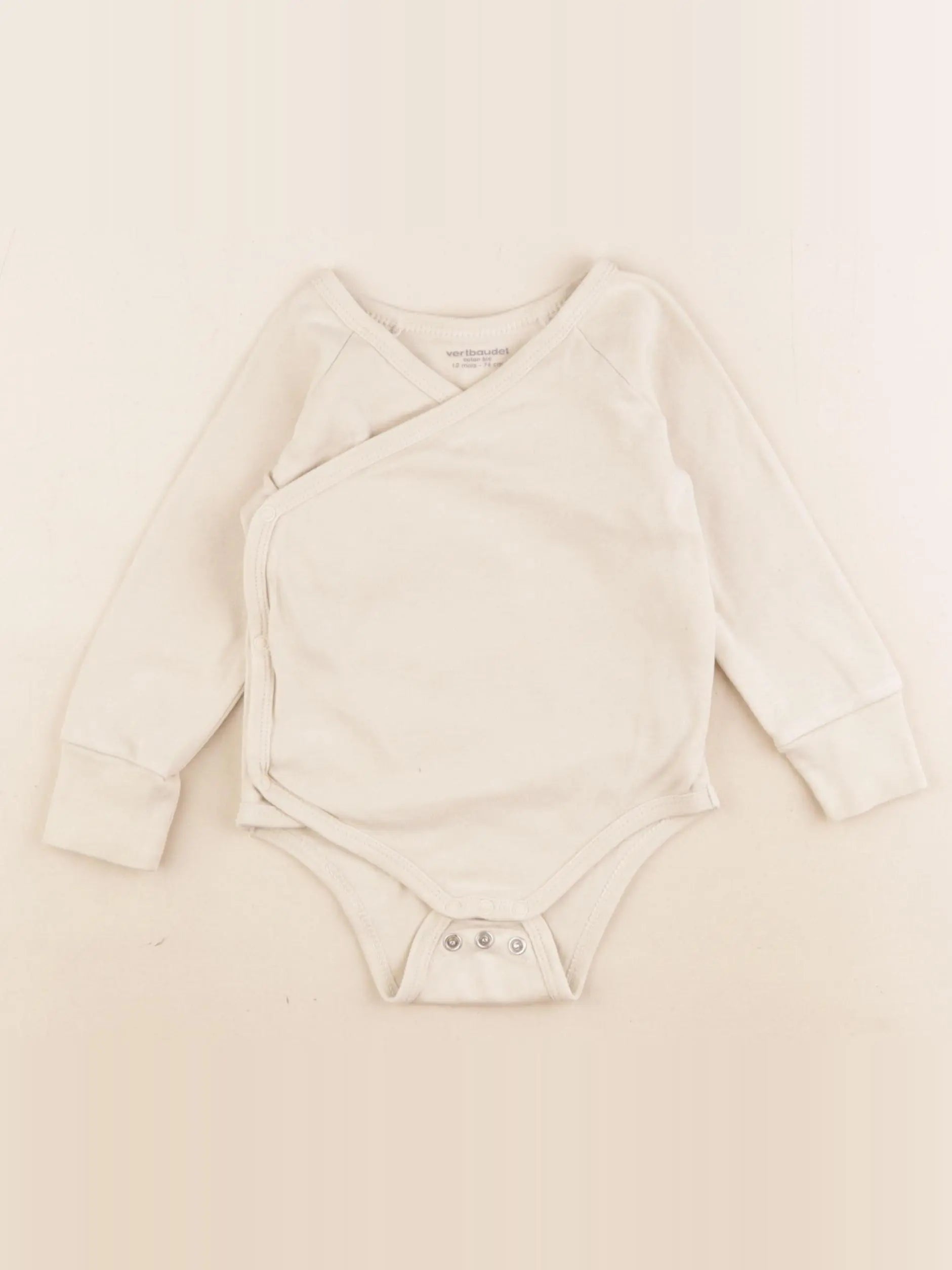 Vertbaudet - body beige - 12 mois