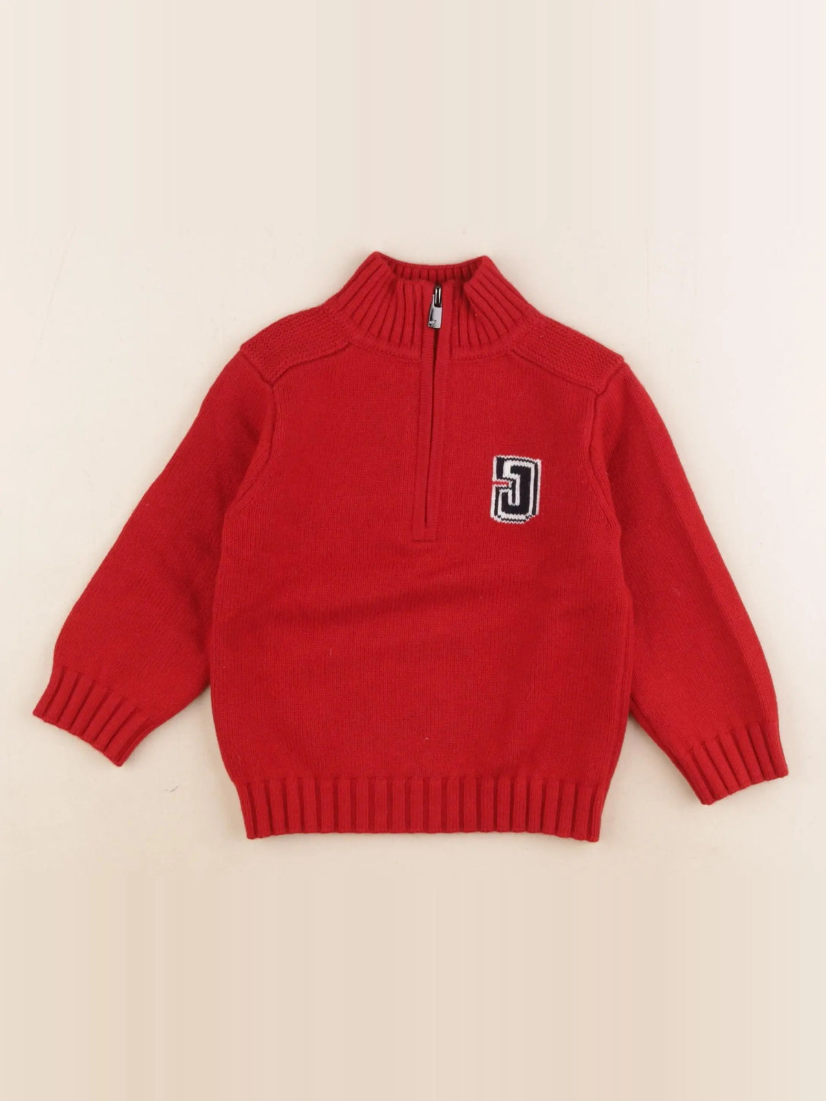 Jacadi - pull rouge - 3 ans