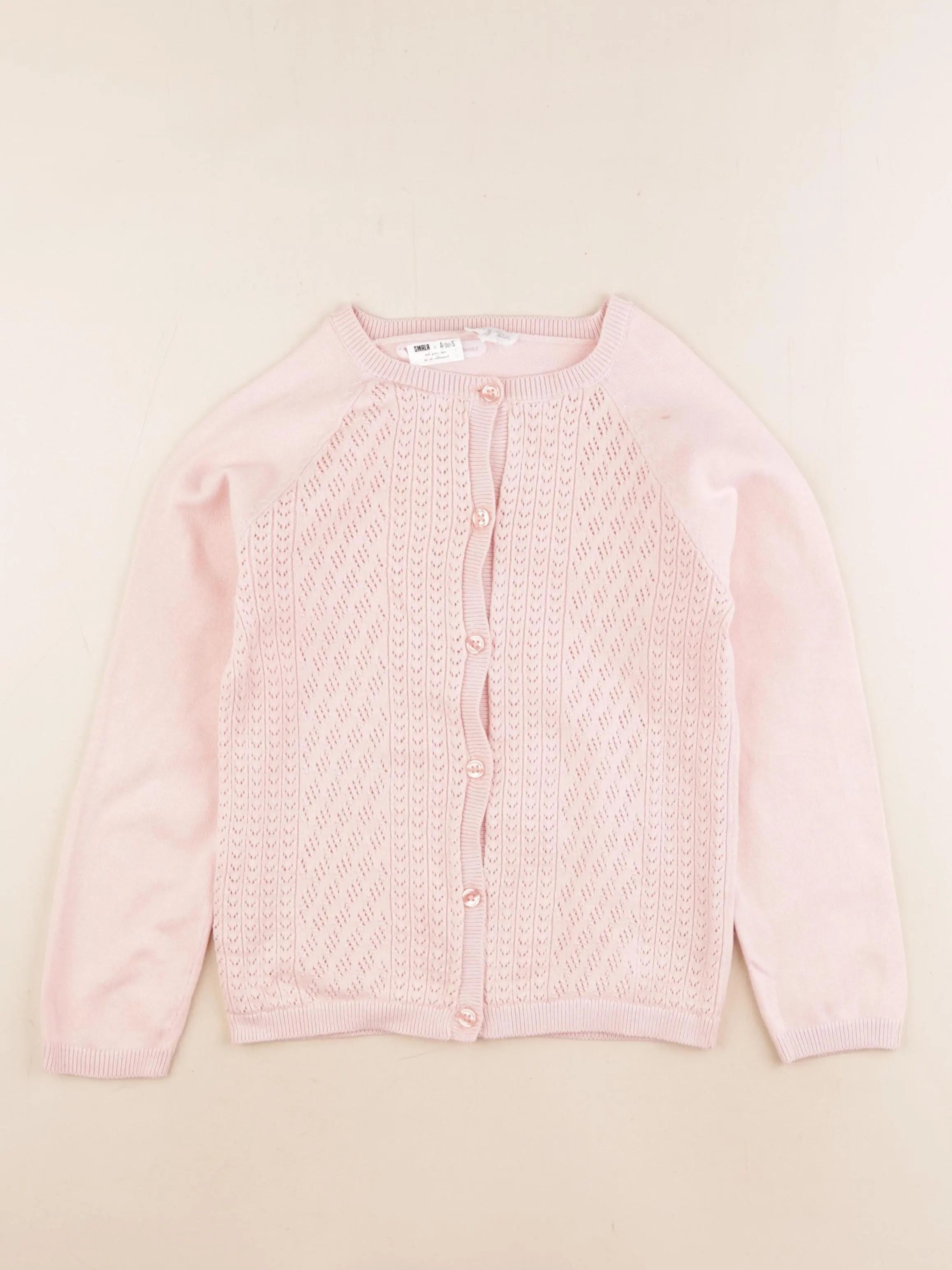 Eden & Victor - gilet rose - 8 ans