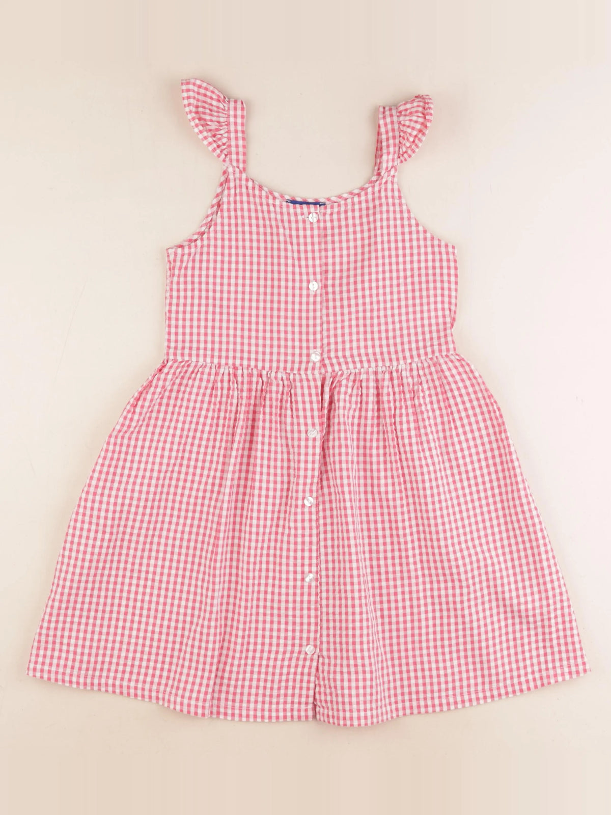 Okaidi - robe blanc, rose - 8 ans