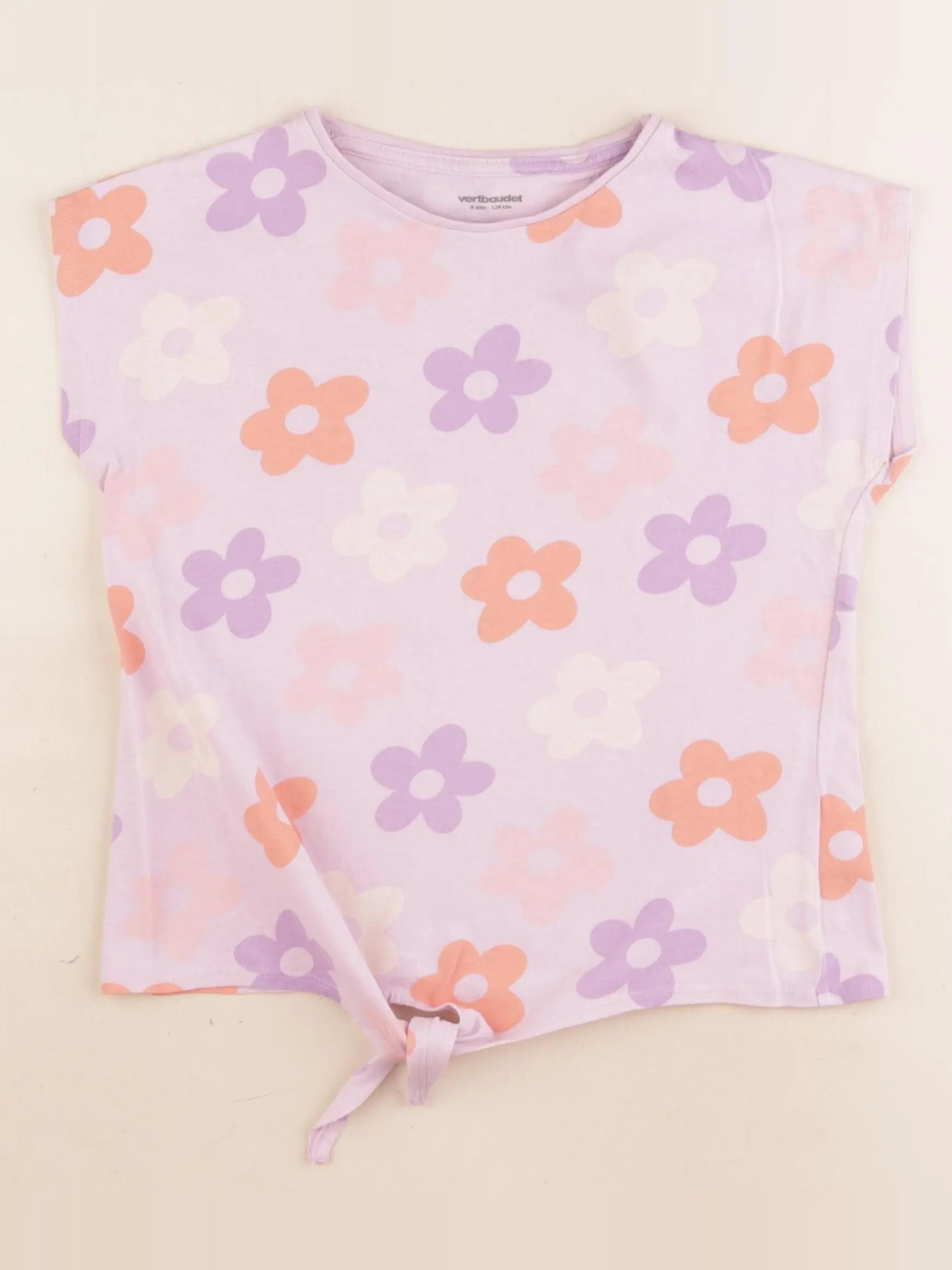 Vertbaudet - tee-shirt coton violet - 8 ans