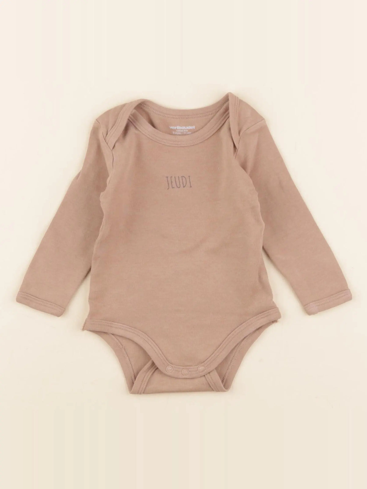 Vertbaudet - body marron - 9 mois