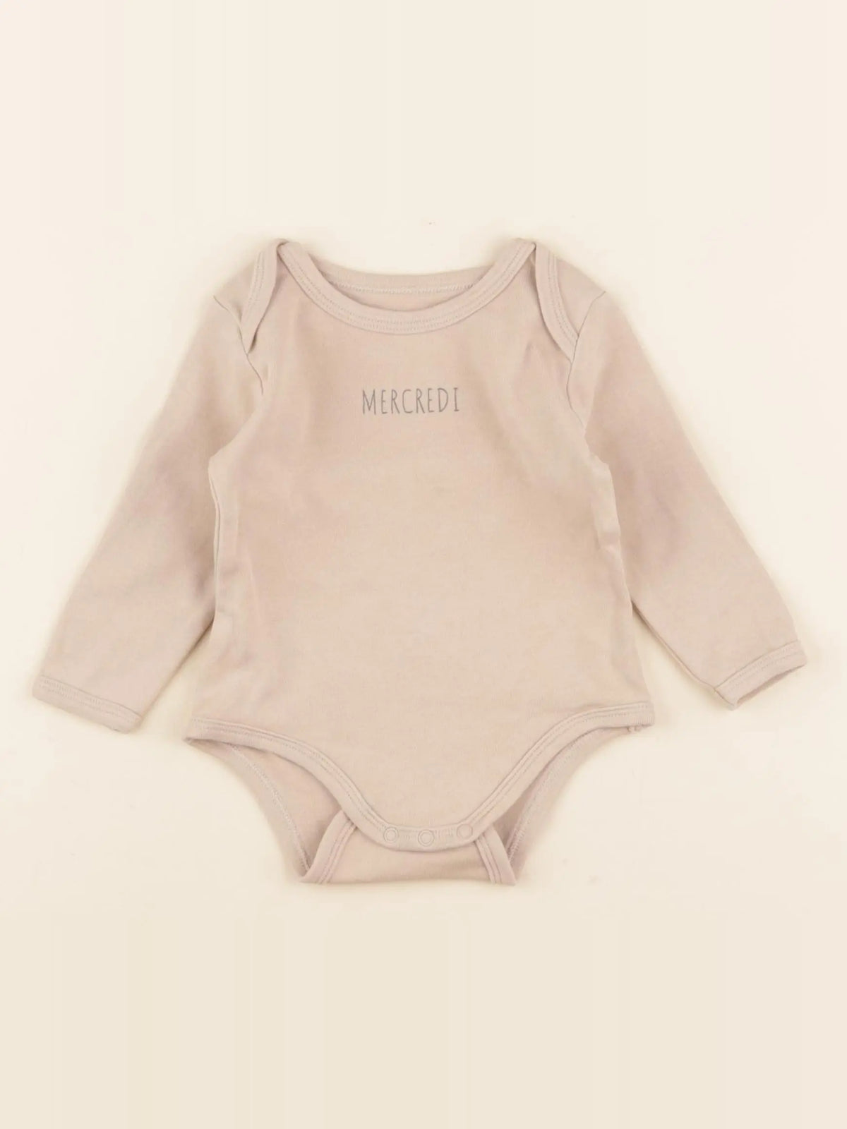 Vertbaudet - body beige - 9 mois