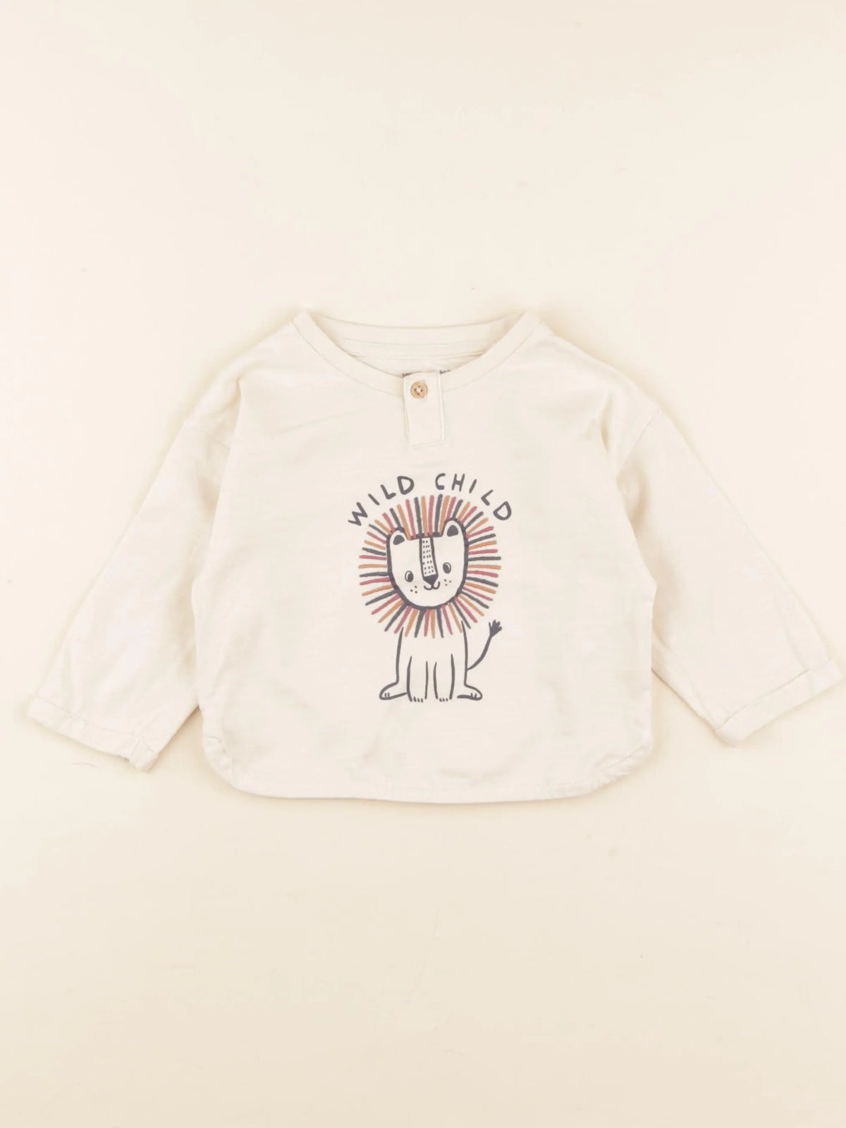 Vertbaudet - tee-shirt beige - 9 mois