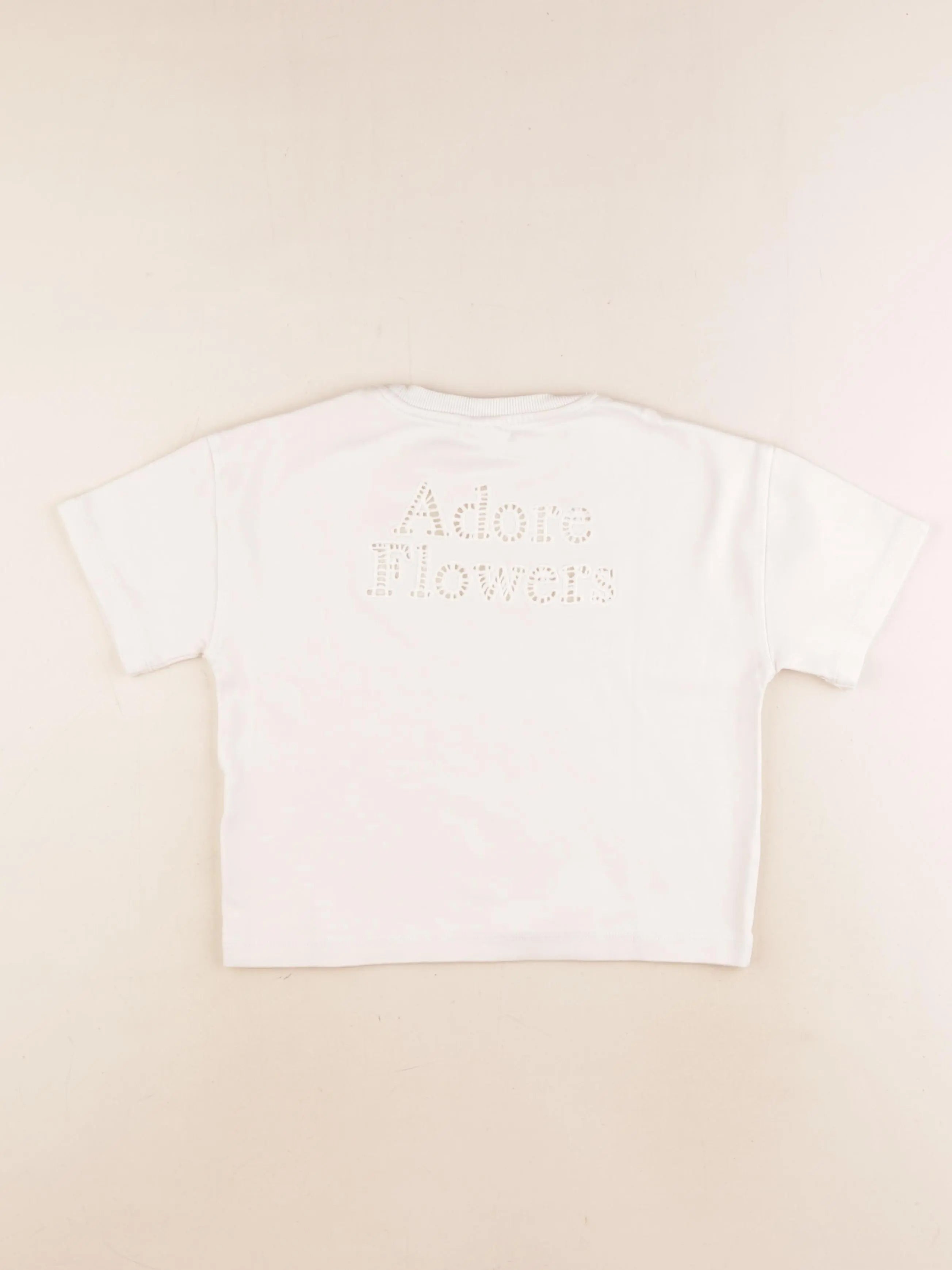 Zara - tee-shirt imprimé au dos beige - 8/9 ans