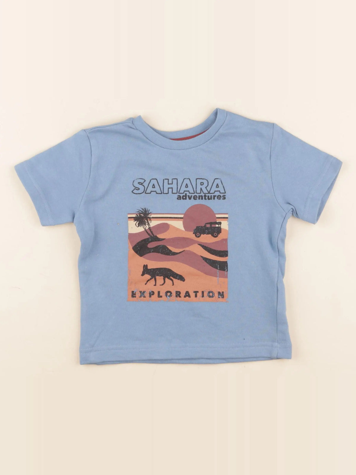 Vertbaudet - tee-shirt bleu - 2 ans