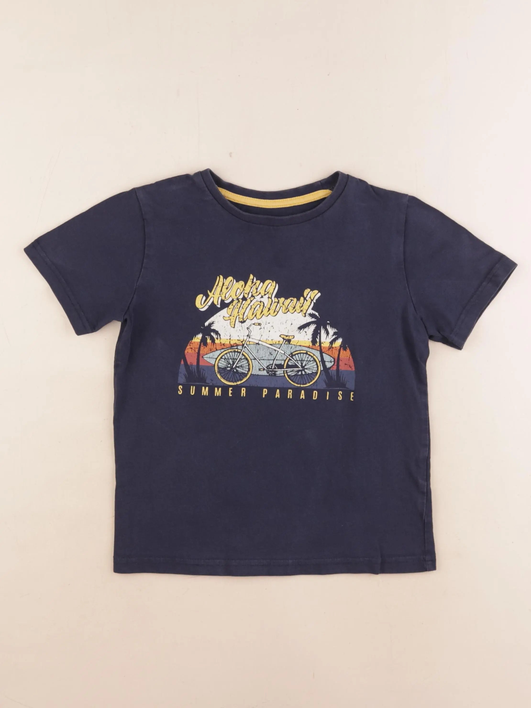 Vertbaudet - tee-shirt bleu - 8 ans