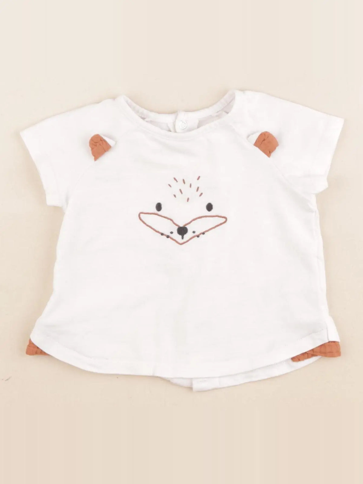 Vertbaudet - tee-shirt blanc - 9 mois