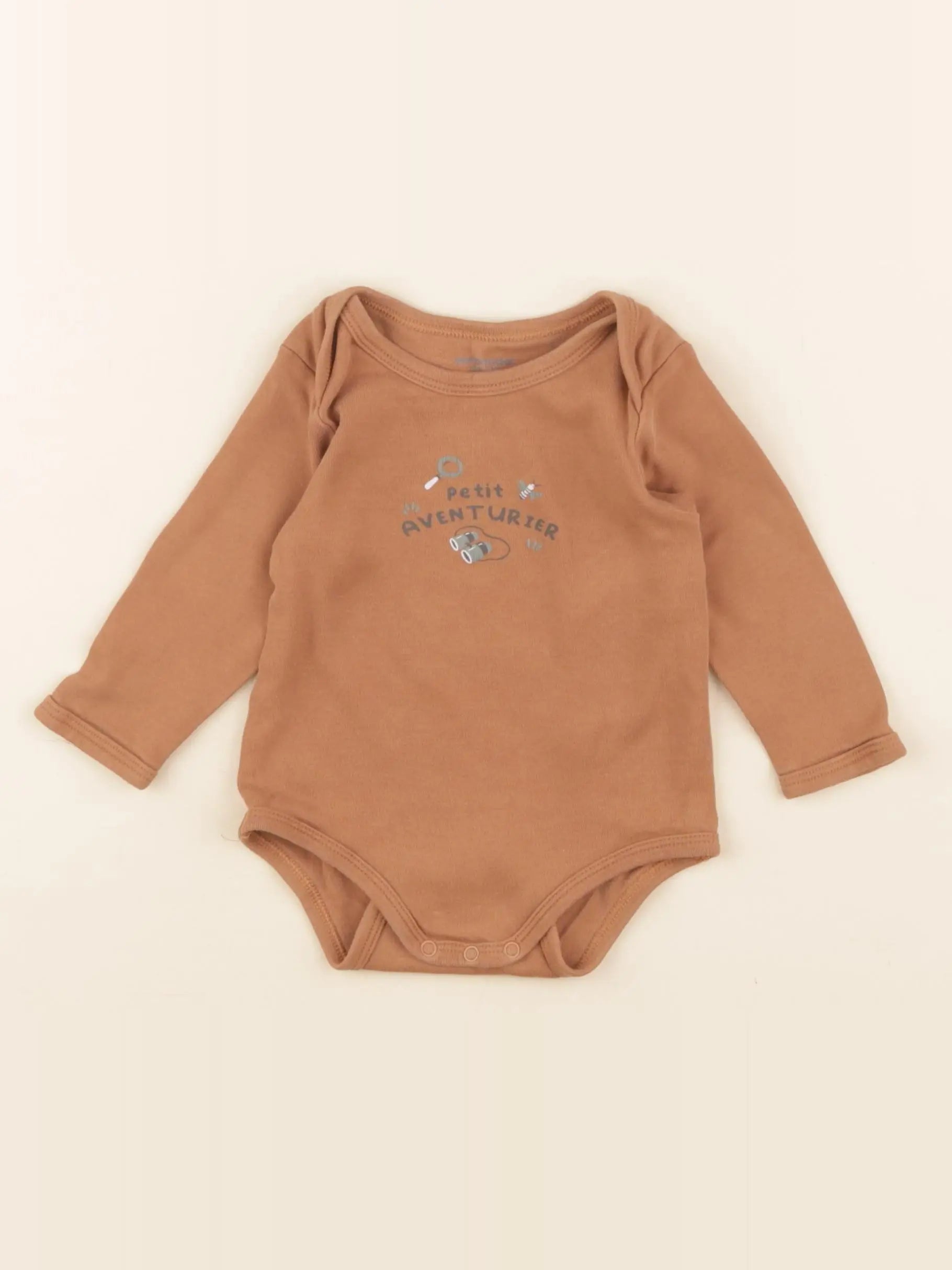 Vertbaudet - body marron - 12 mois