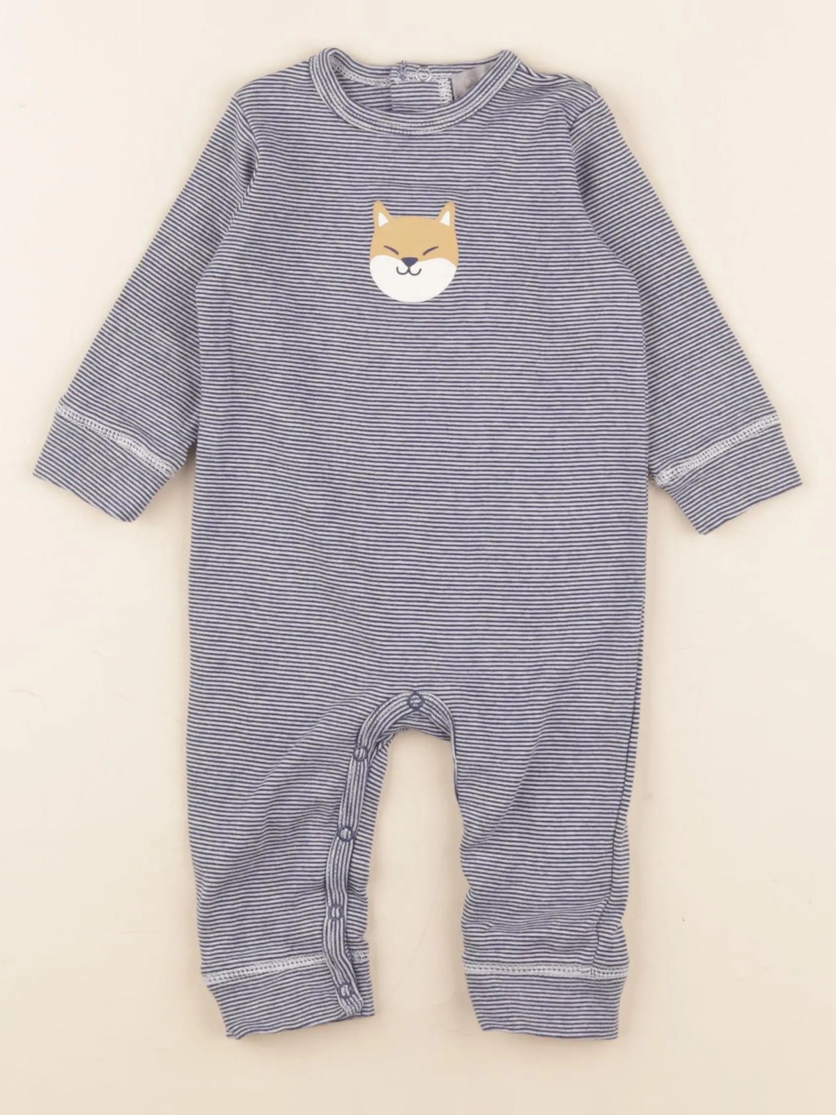 Boutchou - pyjama coton bleu - 6 mois
