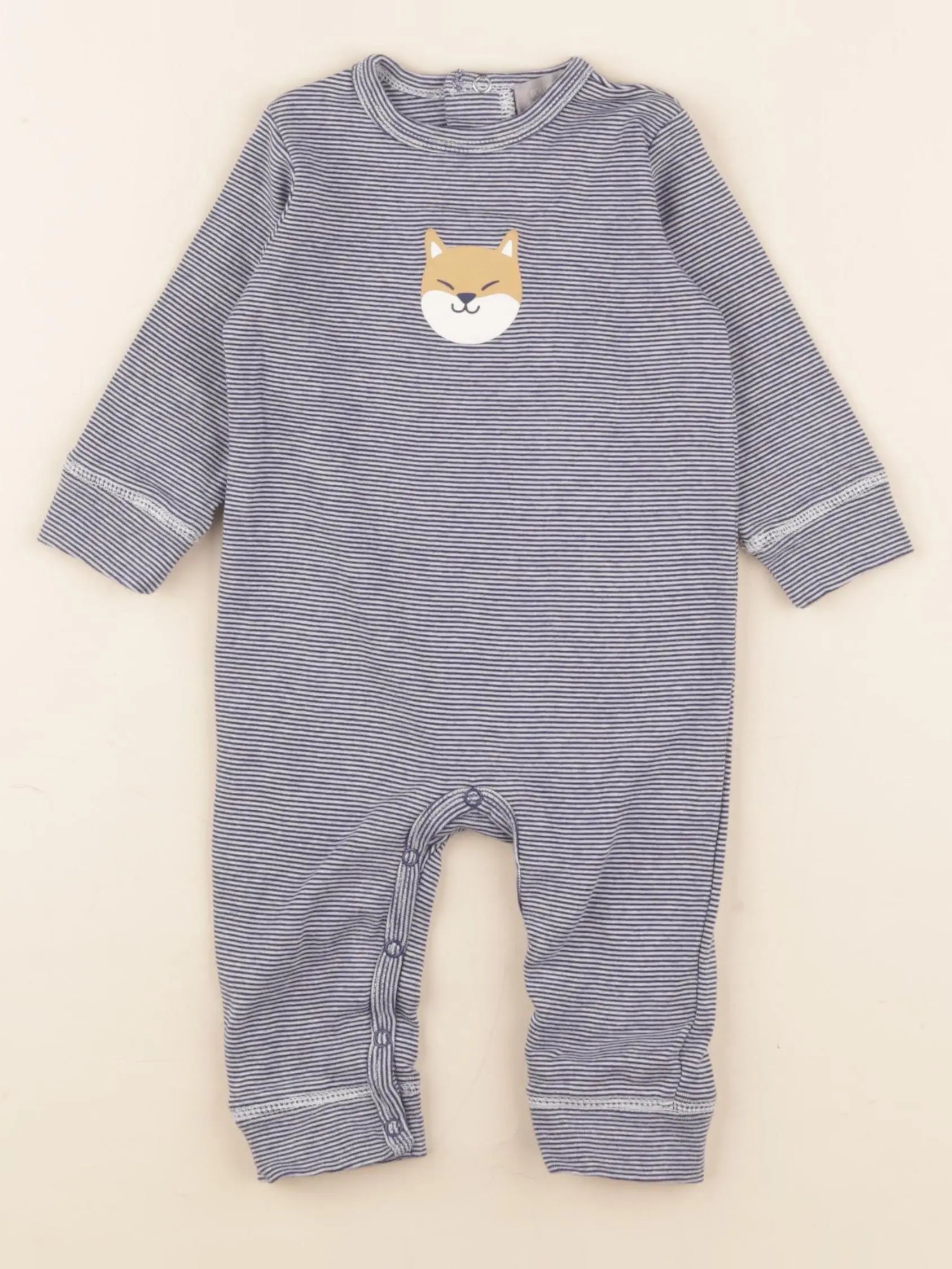 Boutchou - pyjama coton bleu - 6 mois