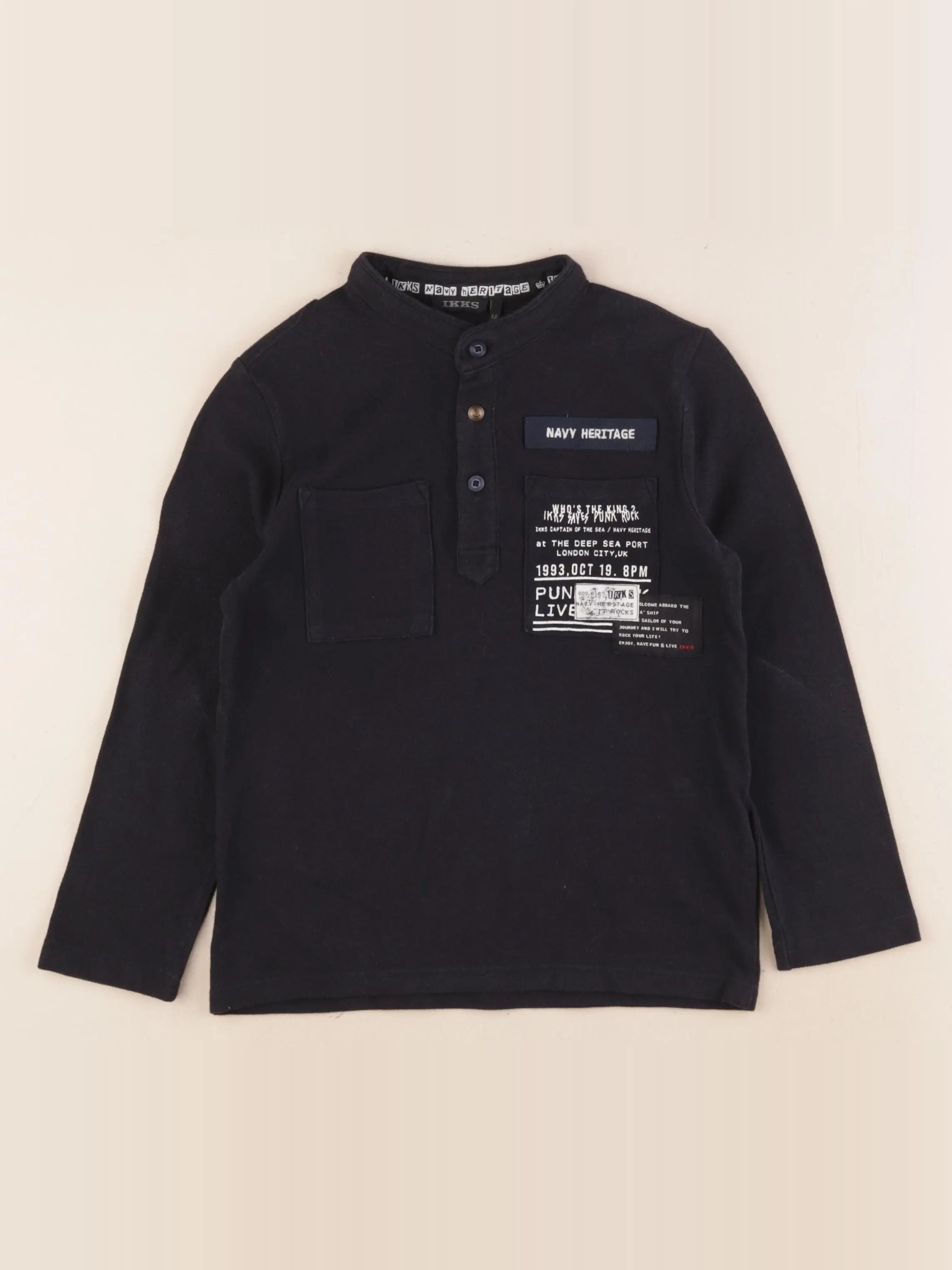 IKKS - polo noir - 6 ans