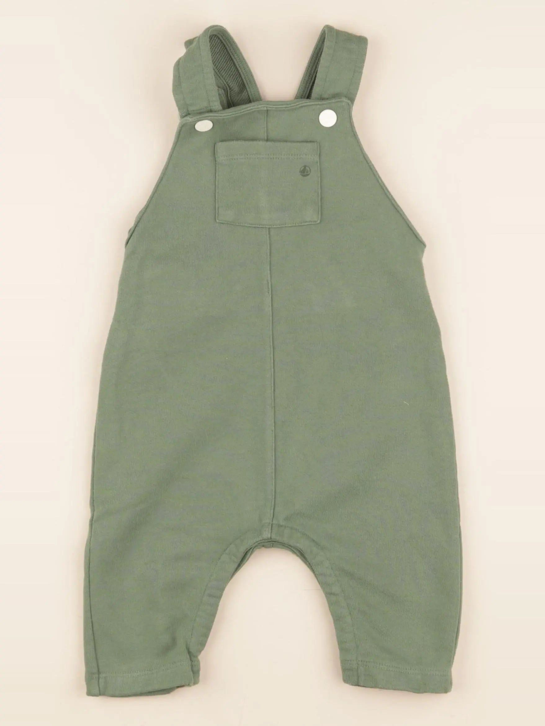 Petit Bateau - salopette vert - 12 mois