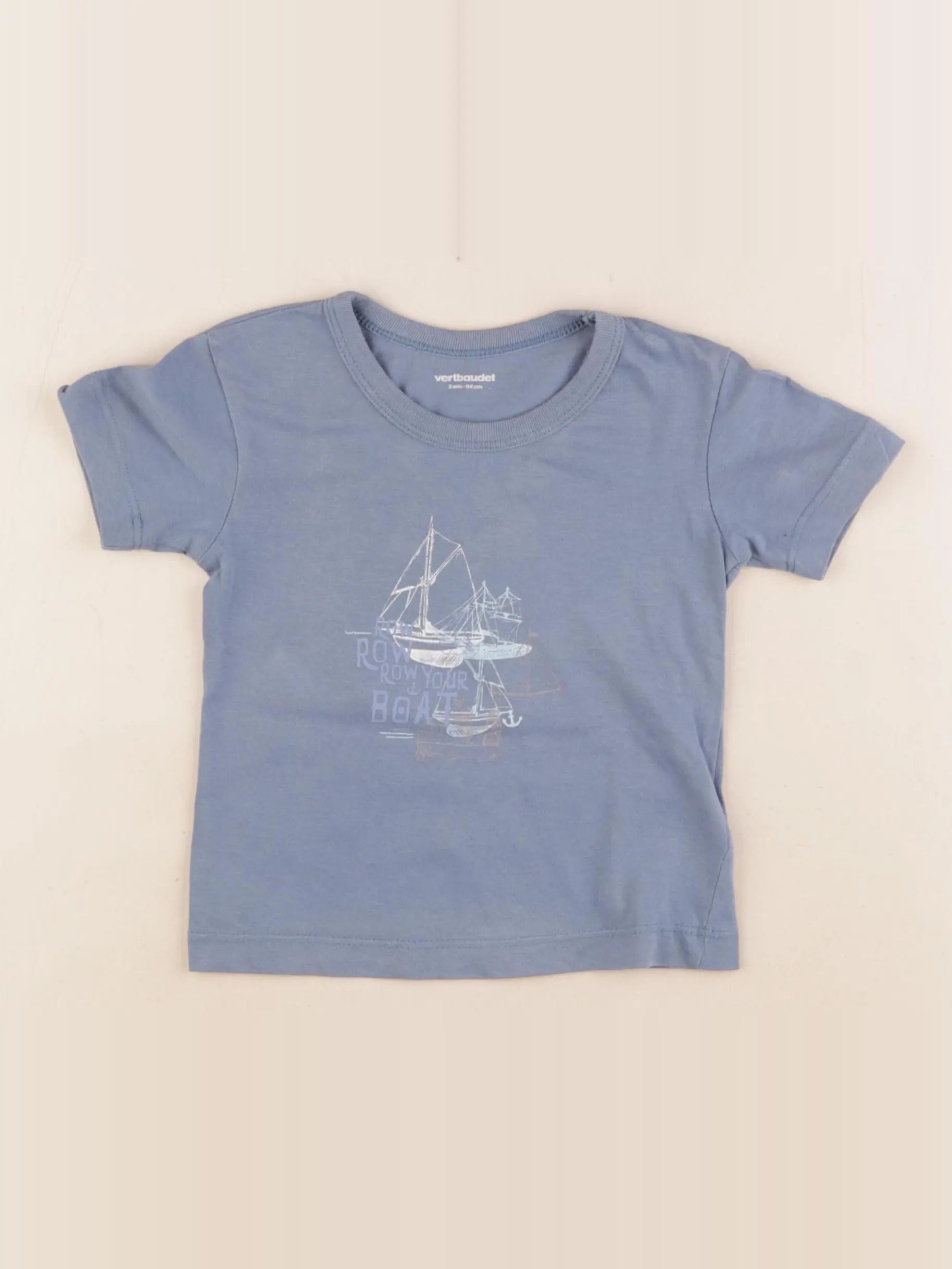 Vertbaudet - tee-shirt bleu - 3 ans