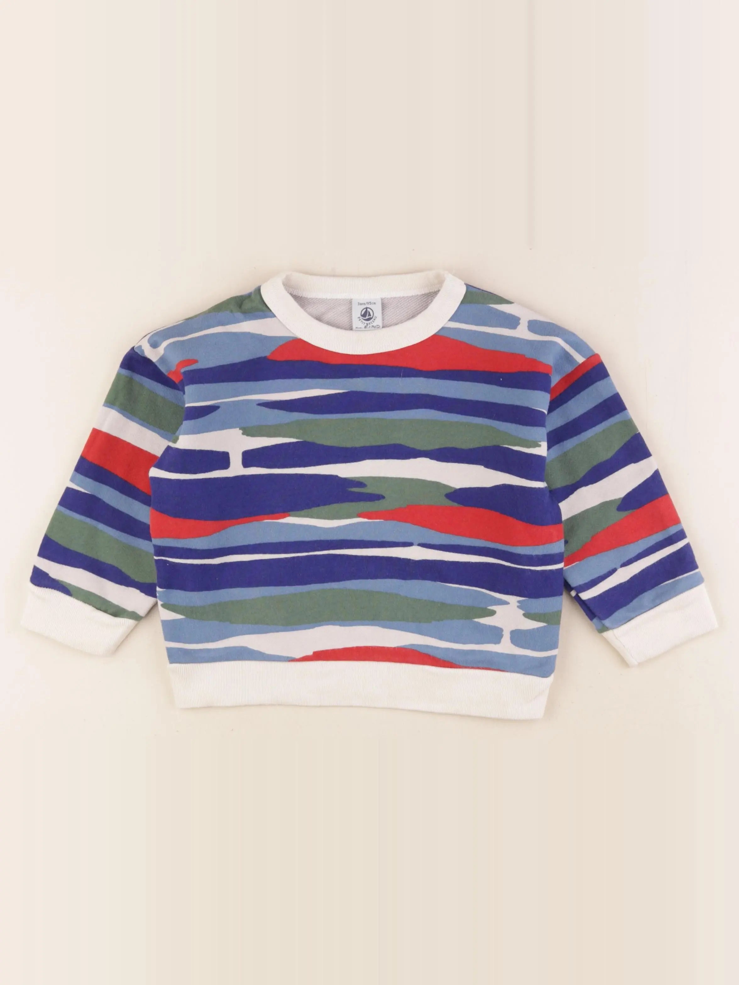 Petit Bateau - sweat multicolore - 3 ans